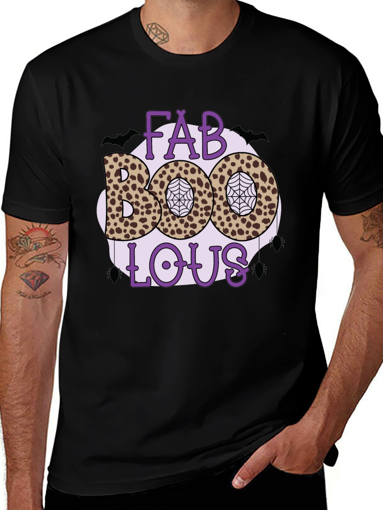 Fabulous Halloween T-Shirt - Leopard Print Boo!