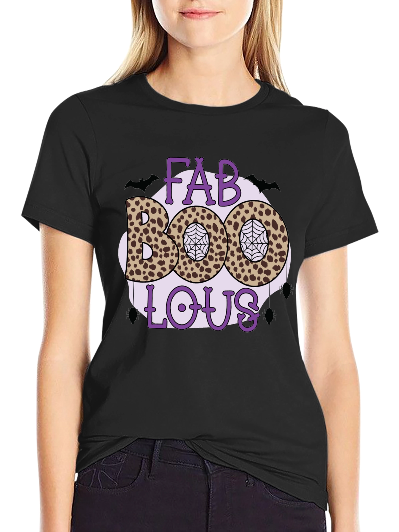 Fabulous Halloween T-Shirt - Leopard Print Boo!