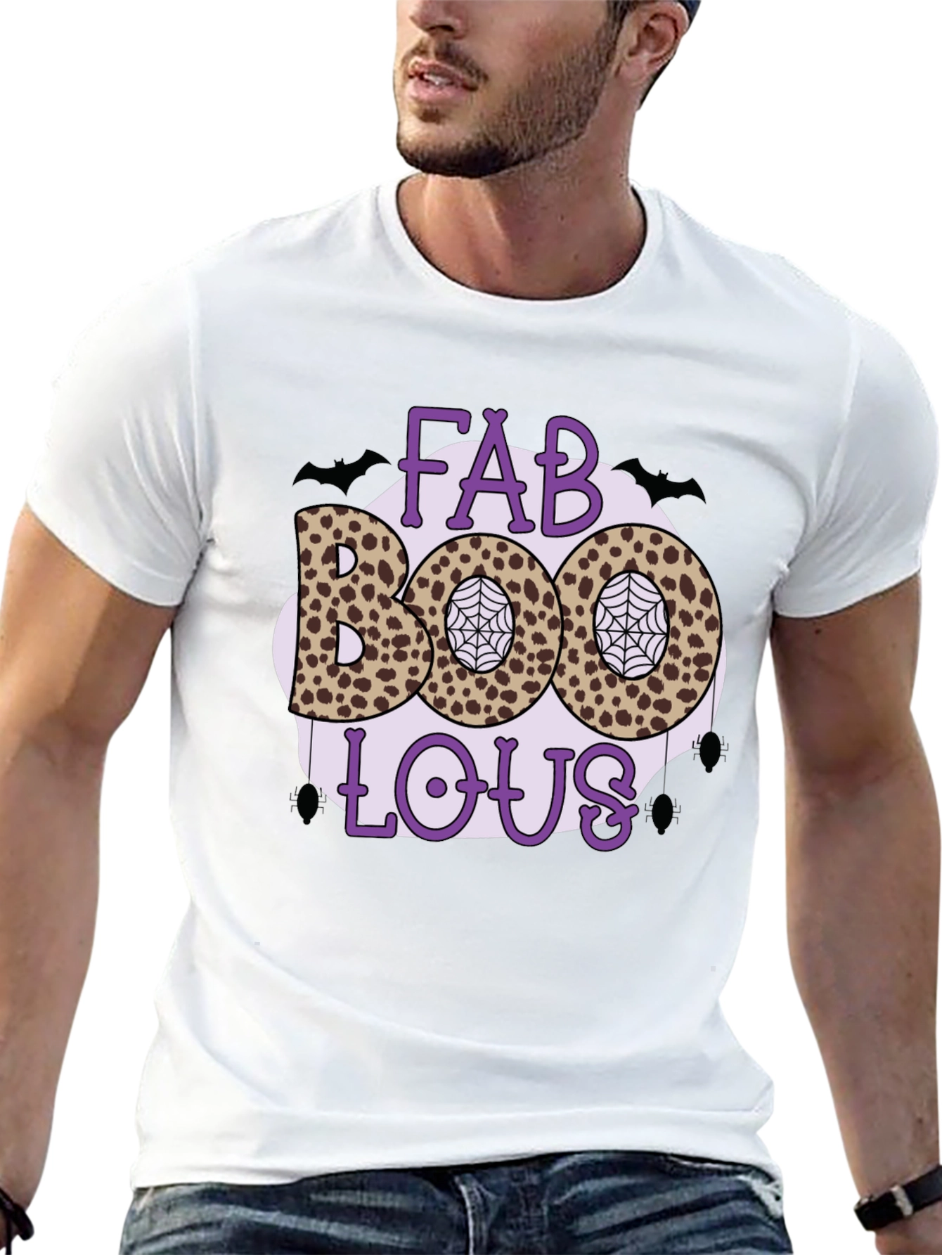 Fabulous Halloween T-Shirt - Leopard Print Boo!