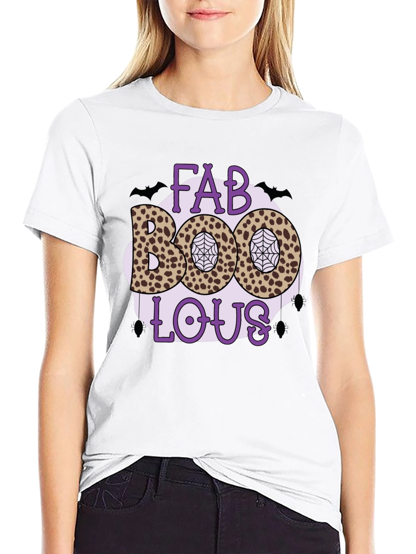 Fabulous Halloween T-Shirt - Leopard Print Boo!