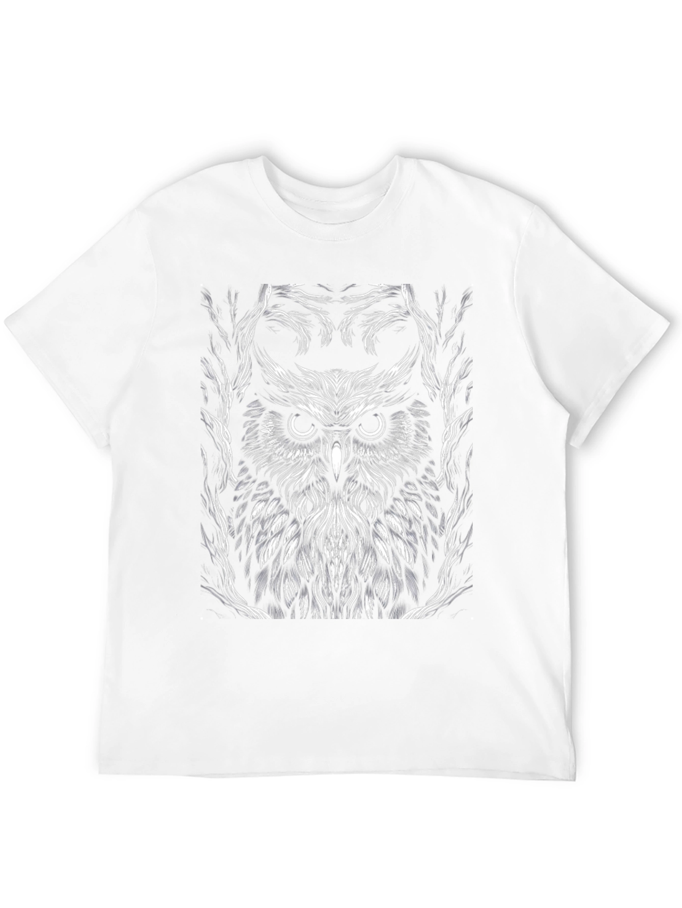 Owl Graphic Tee - Black Cotton T-Shirt