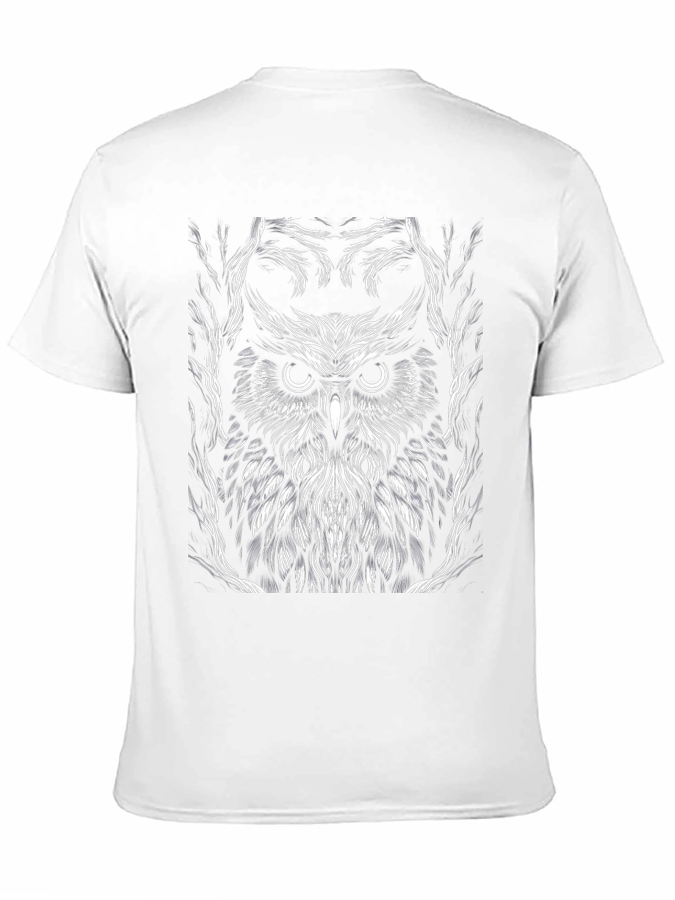 Owl Graphic Tee - Black Cotton T-Shirt