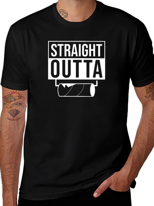 Straight Outta Toilet Paper Funny Graphic T-Shirt