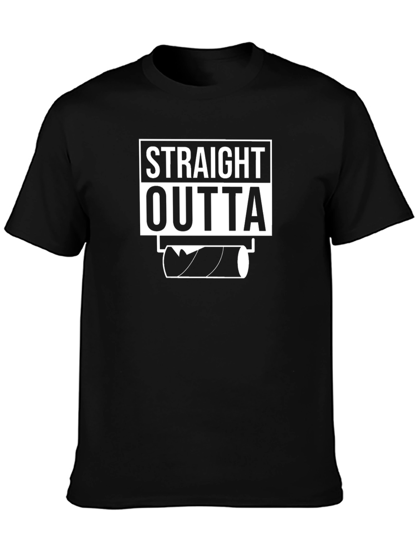 Straight Outta Toilet Paper Funny Graphic T-Shirt