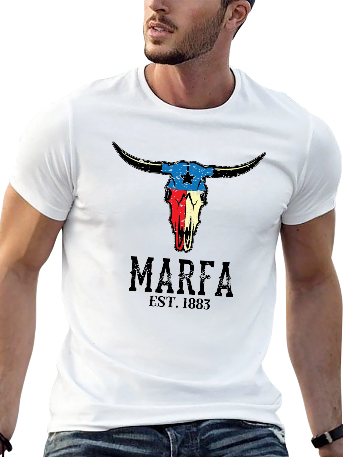 Marfa Texas Skull Graphic T-Shirt