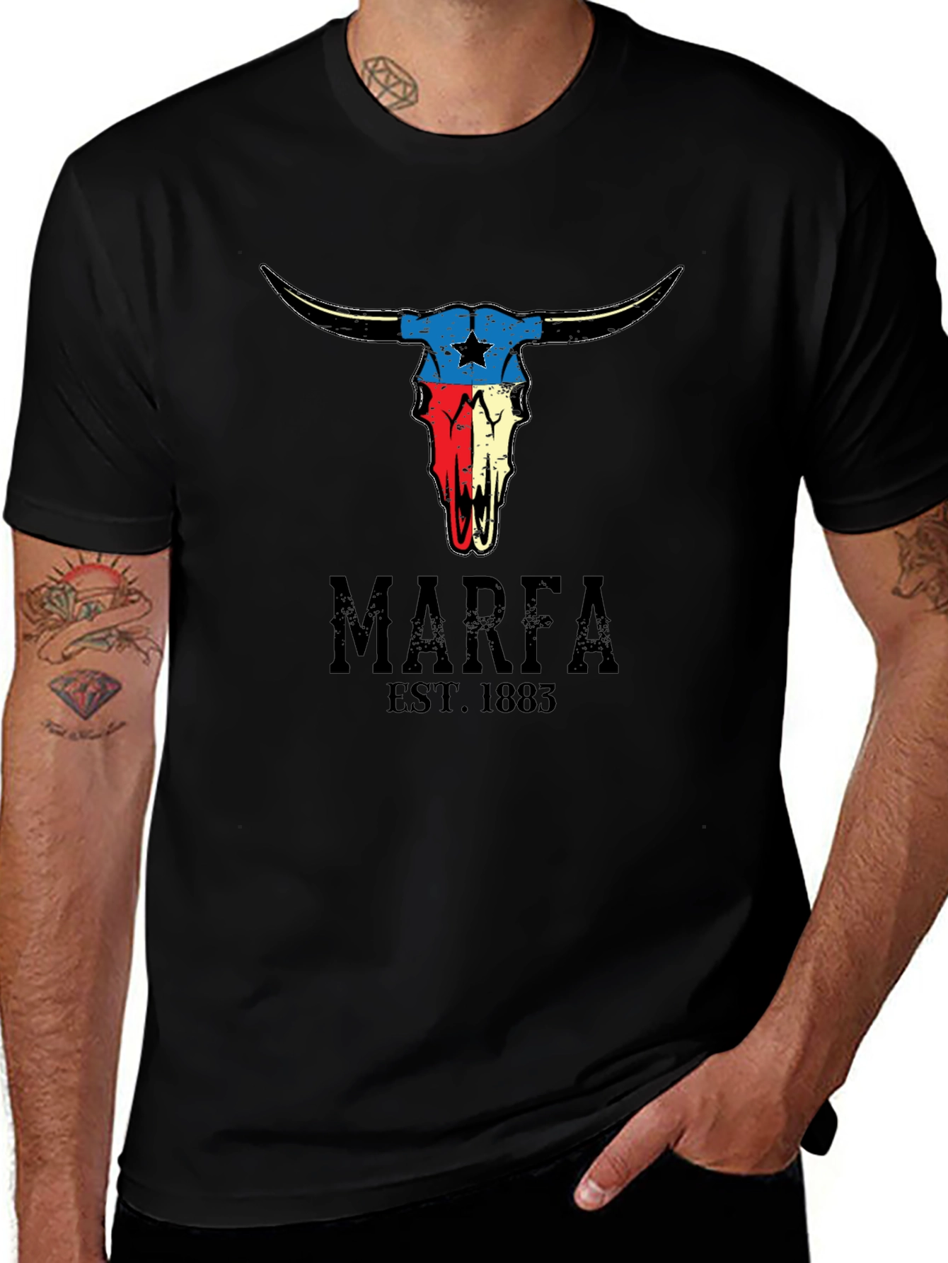 Marfa Texas Skull Graphic T-Shirt