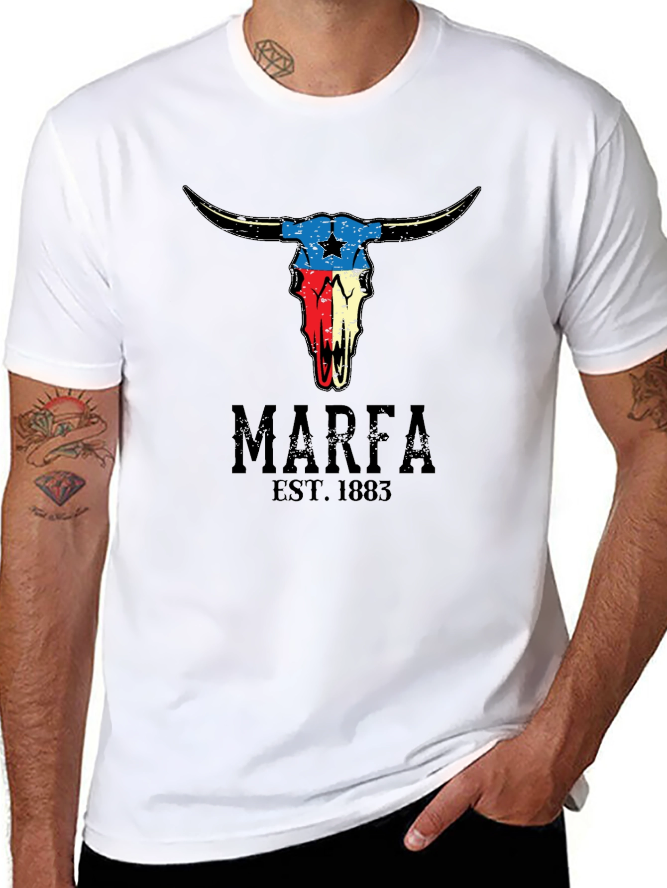 Marfa Texas Skull Graphic T-Shirt