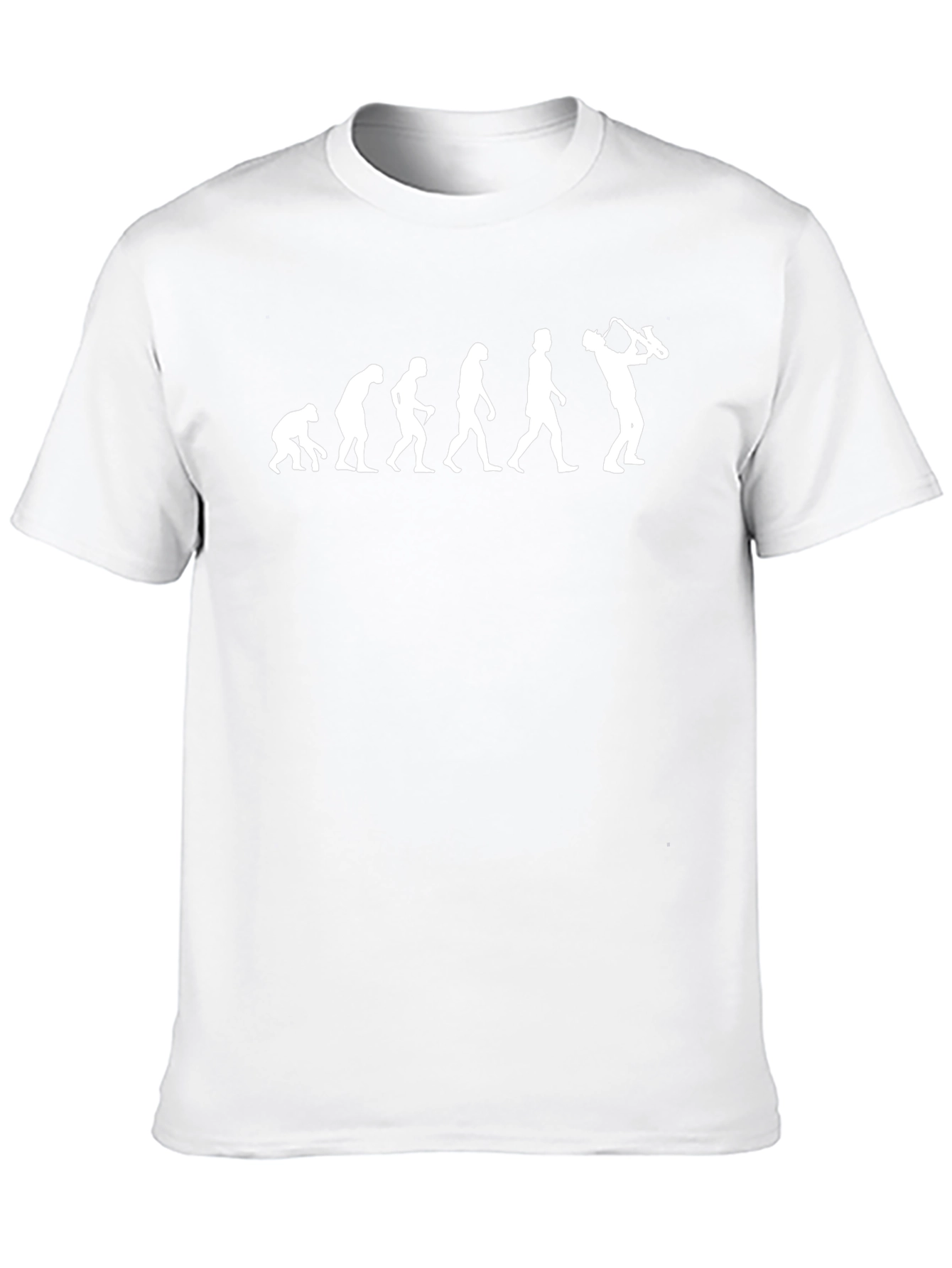 Evolution of Saxophone Player Black T-Shirt