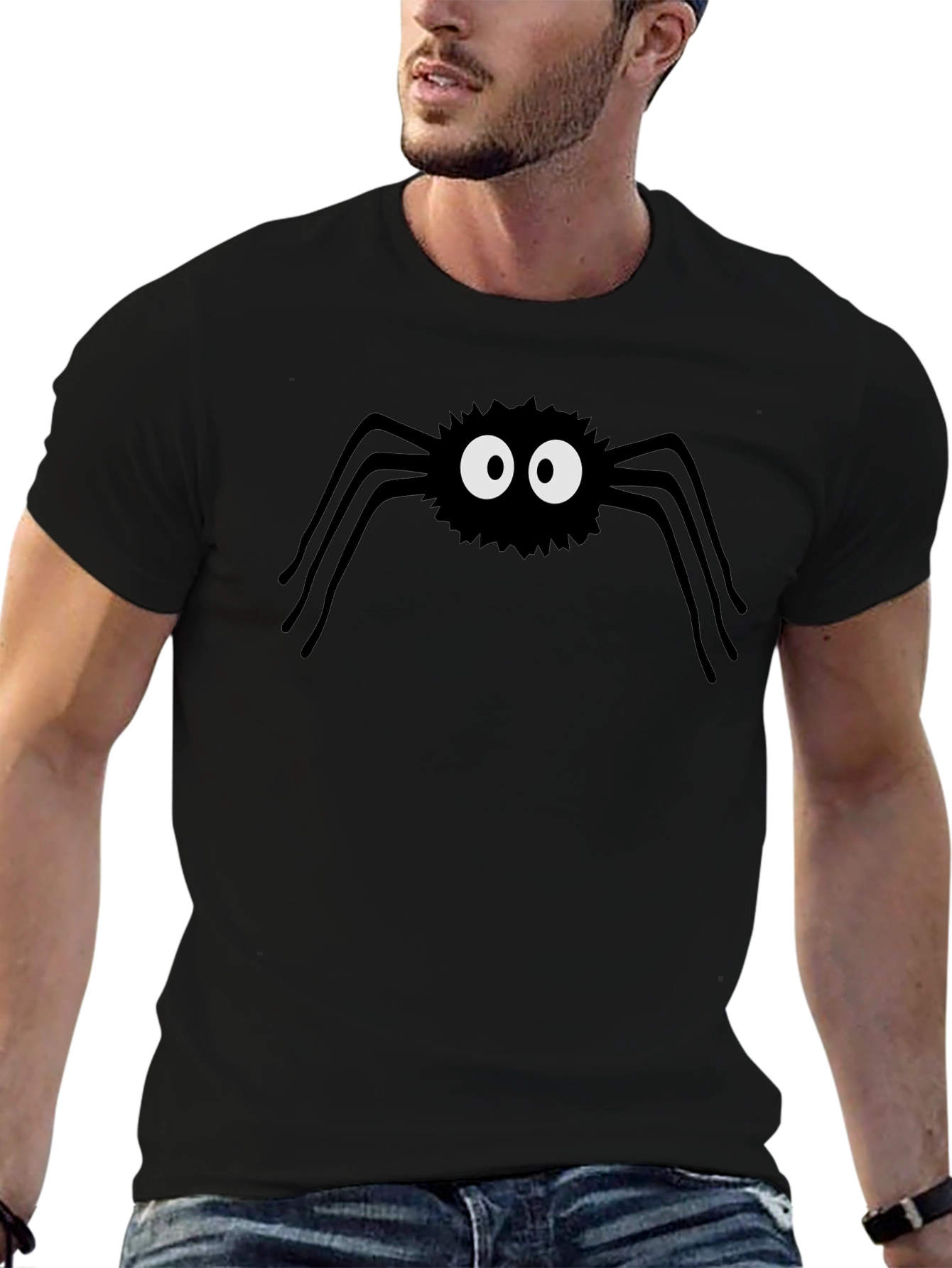 Spooky Spider Graphic Tee - Halloween Fun!