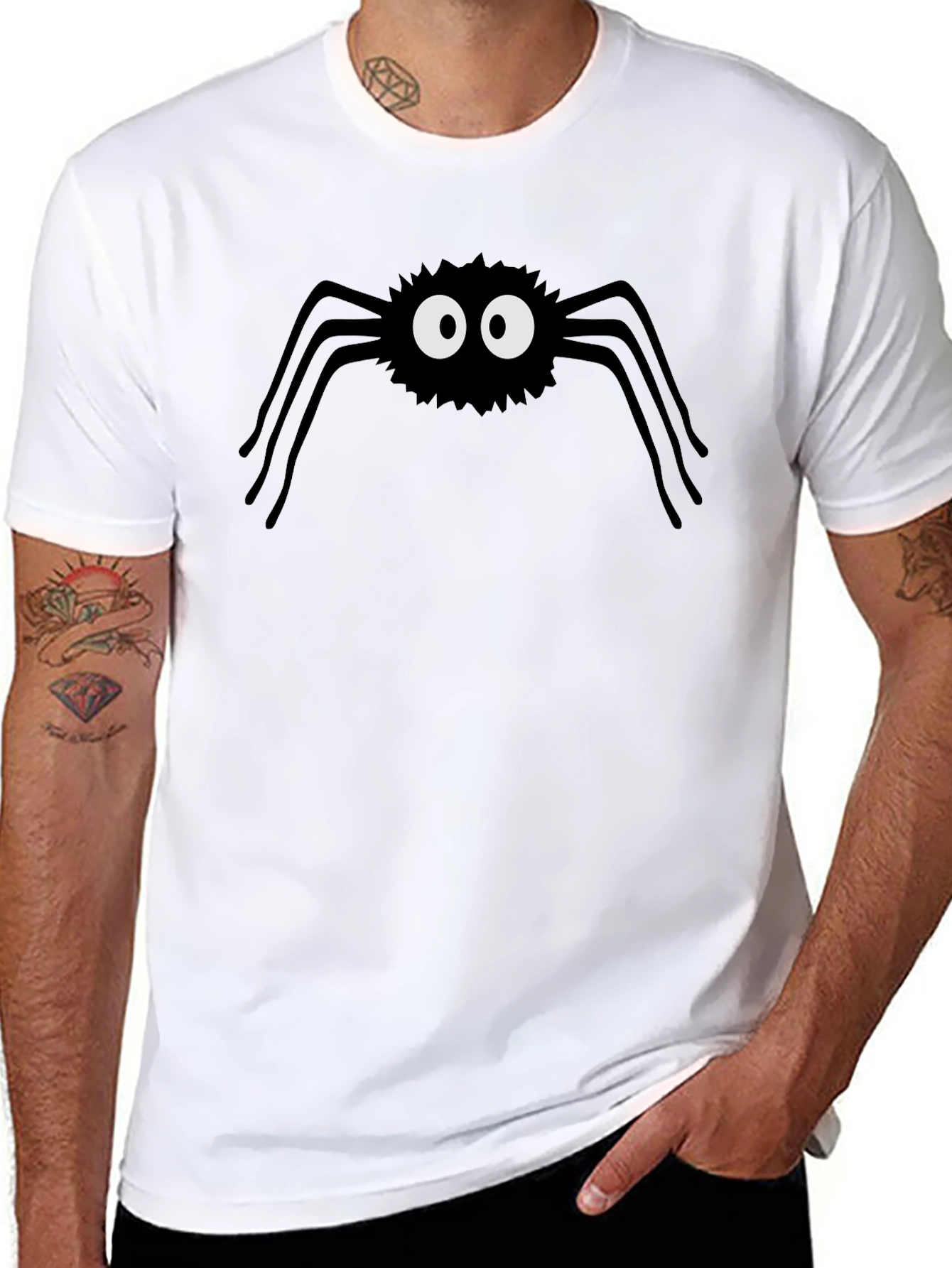 Spooky Spider Graphic Tee - Halloween Fun!