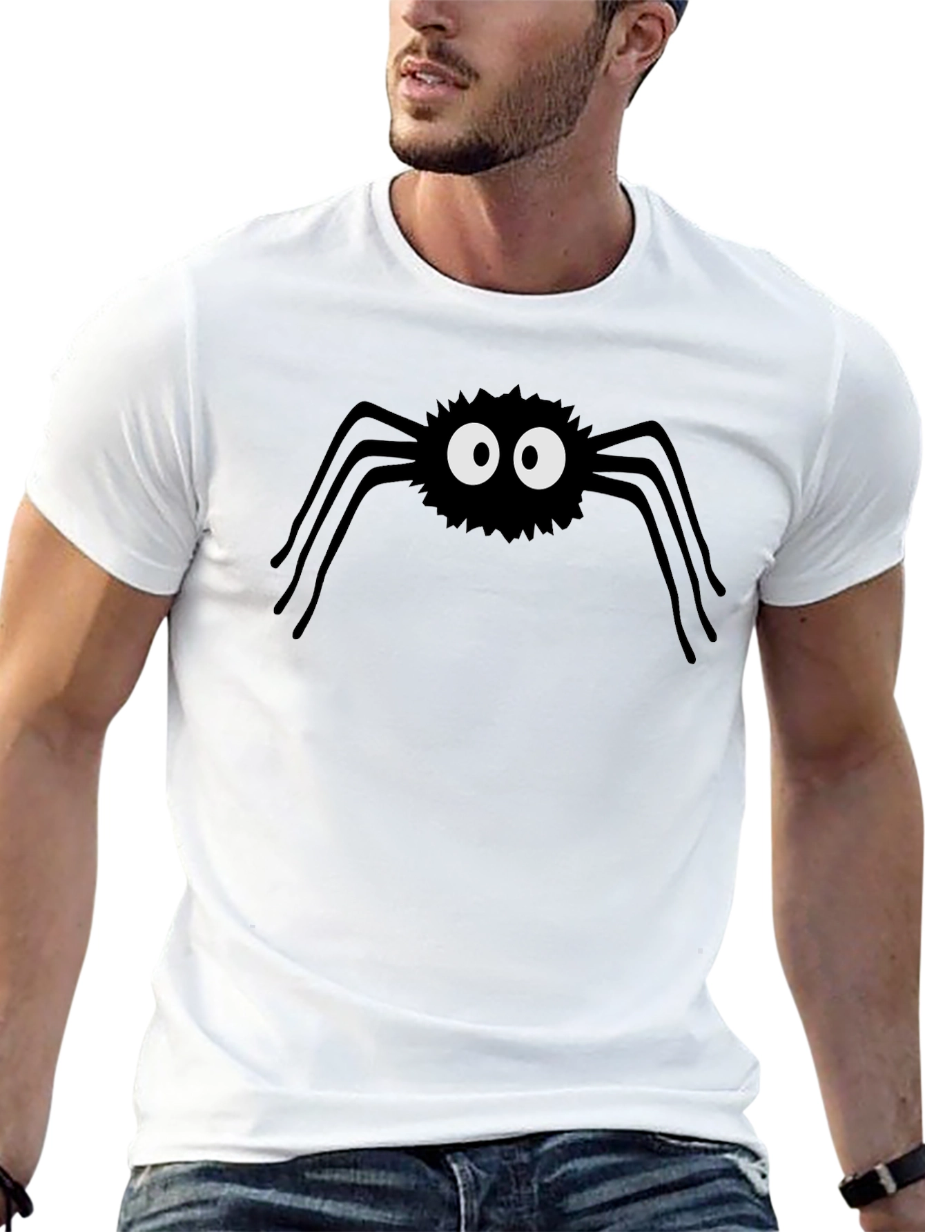 Spooky Spider Graphic Tee - Halloween Fun!