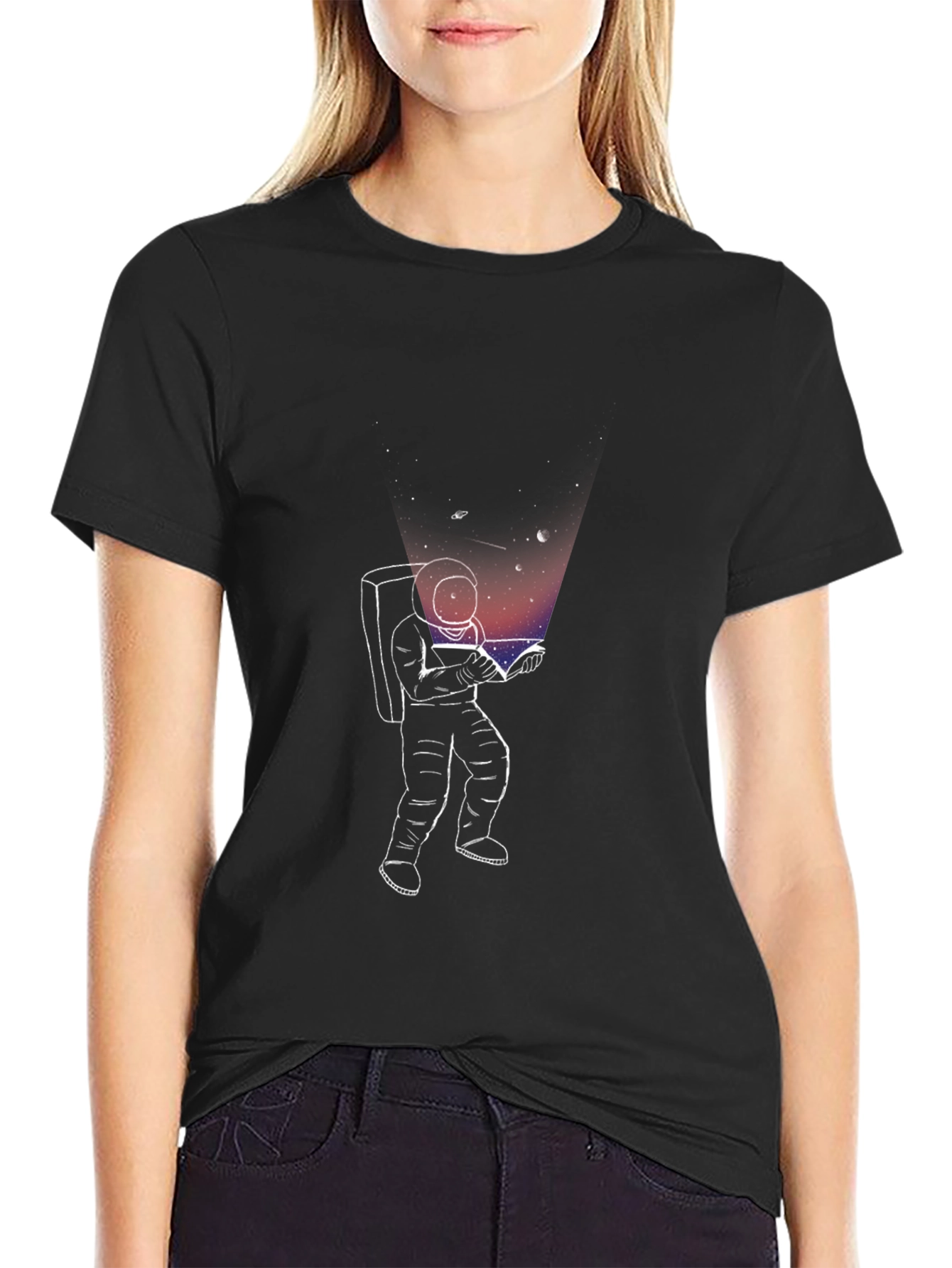 Astronaut Reading T-Shirt