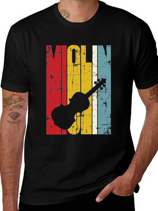 Vintage Violin Graphic Tee - Music Lovers T-Shirt
