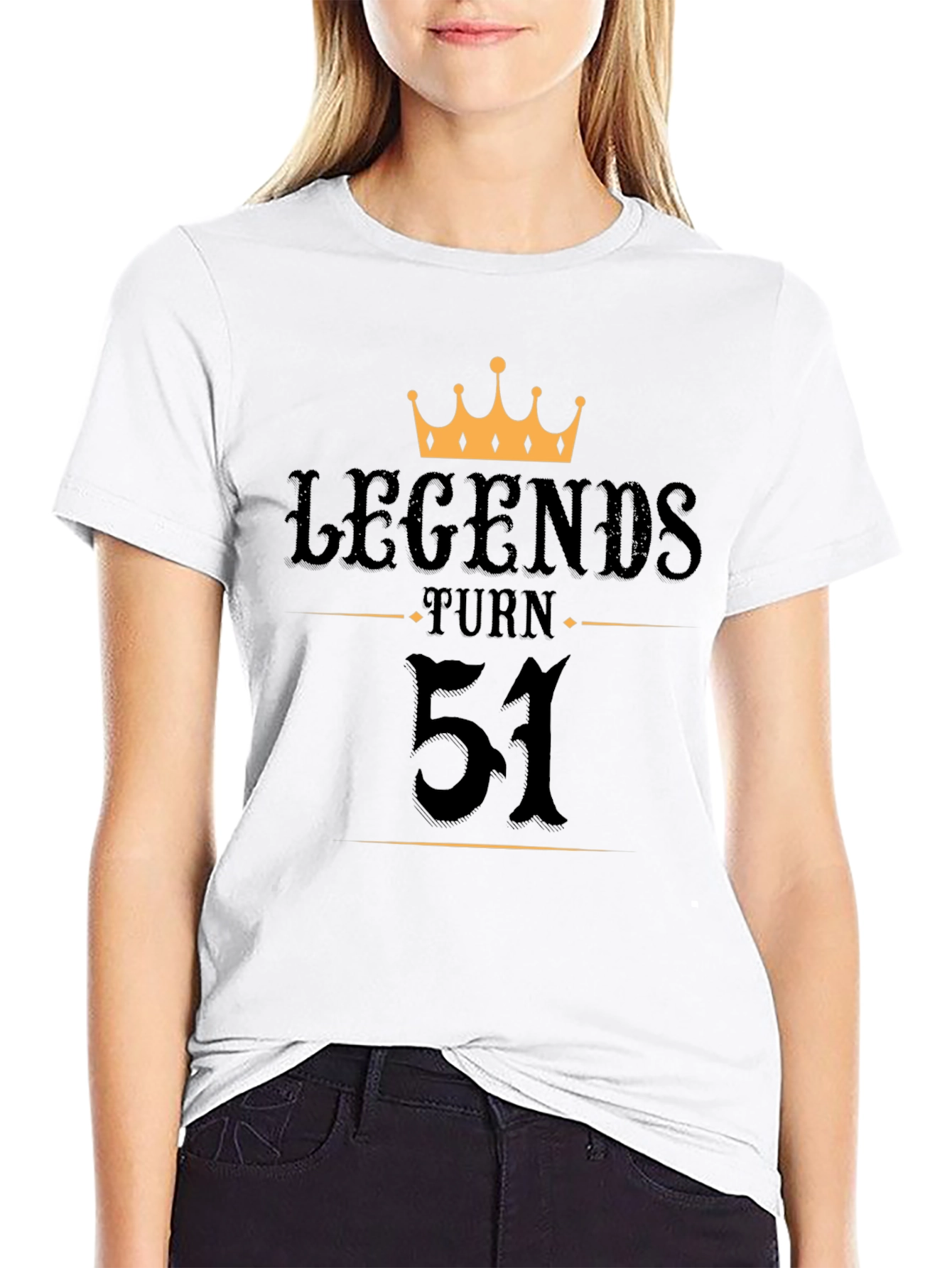 Legends Turn 51 Black T-Shirt