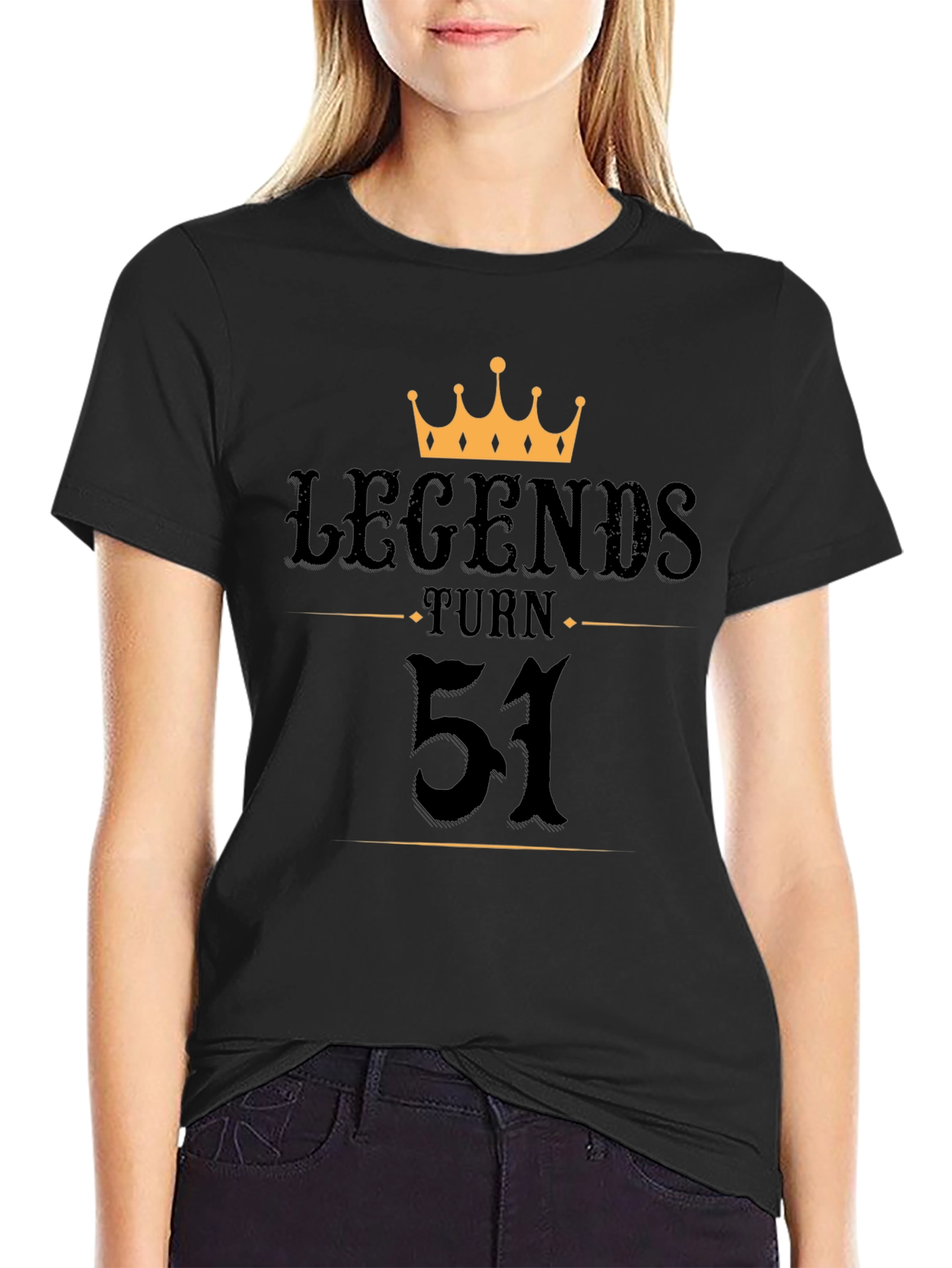 Legends Turn 51 Black T-Shirt