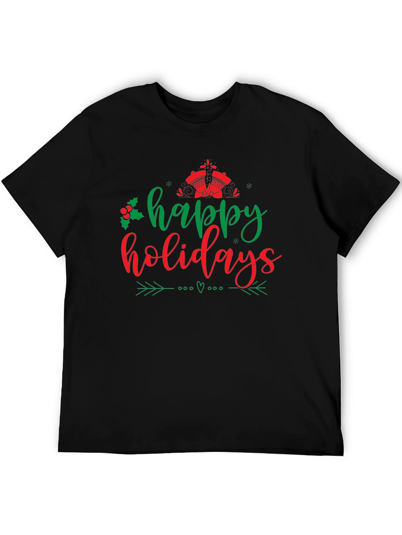 Happy Holidays Graphic T-Shirt - Festive Holiday Apparel
