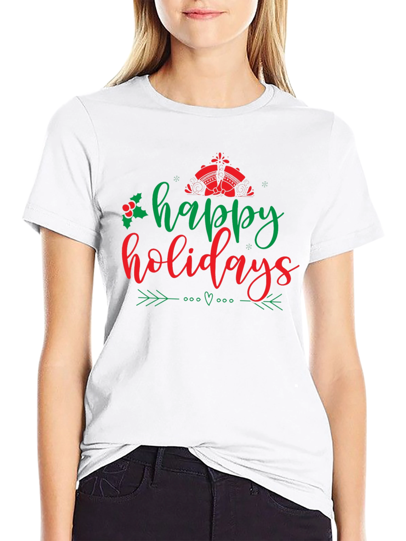 Happy Holidays Graphic T-Shirt - Festive Holiday Apparel
