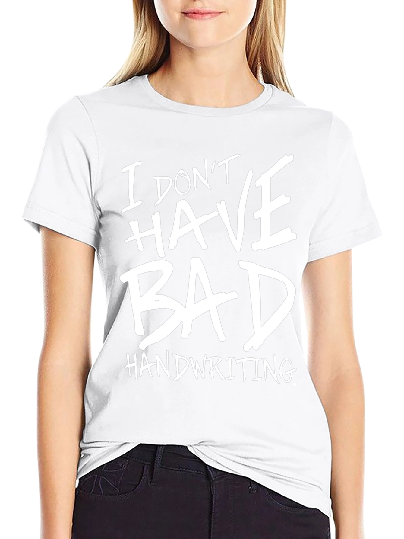 Funny Bad Handwriting Graphic T-Shirt