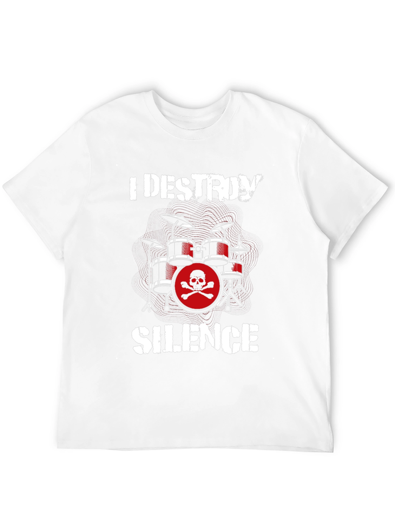 I Destroy Silence Drummer T-Shirt - Rock Band Tee