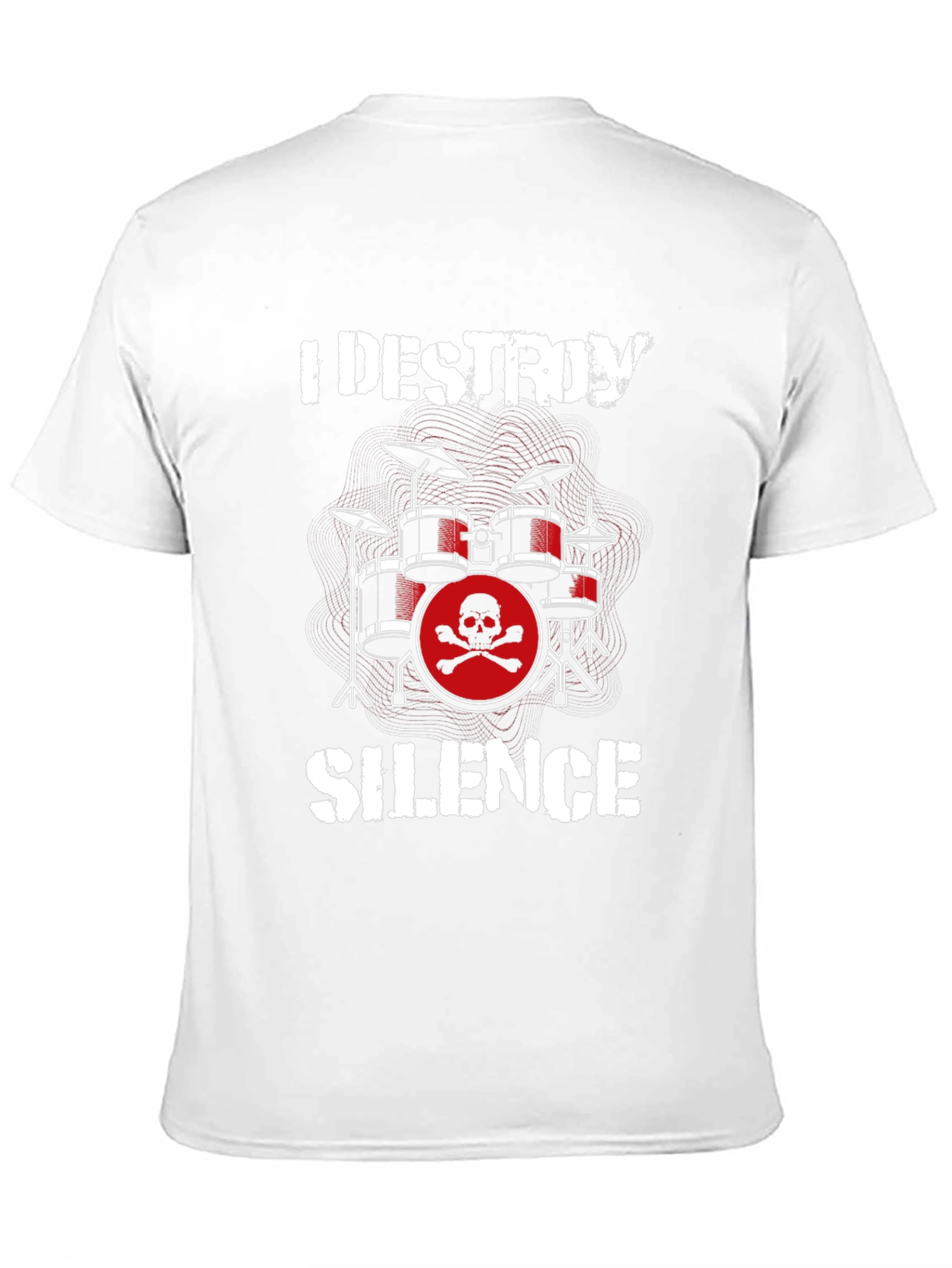 I Destroy Silence Drummer T-Shirt - Rock Band Tee