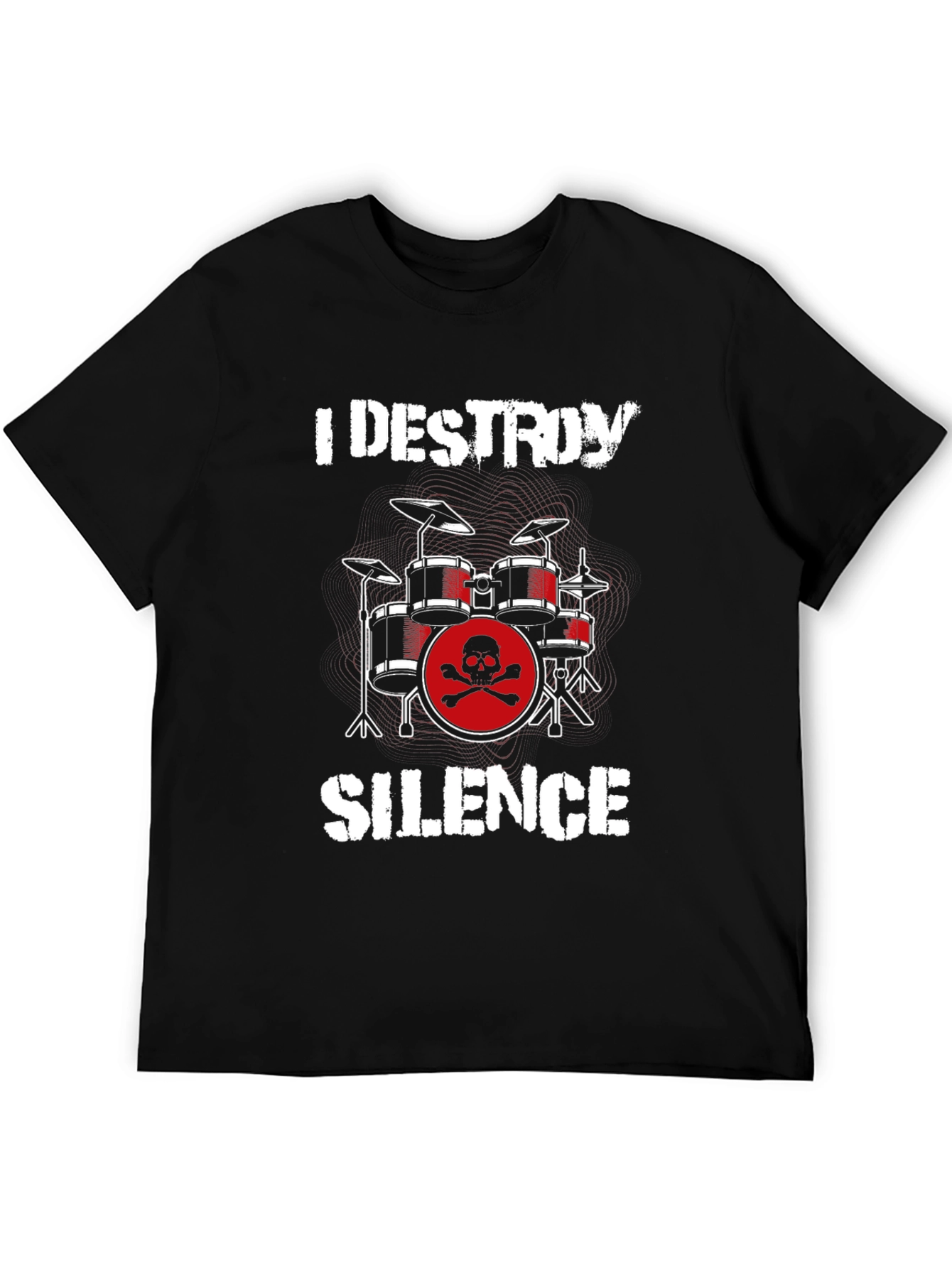 I Destroy Silence Drummer T-Shirt - Rock Band Tee