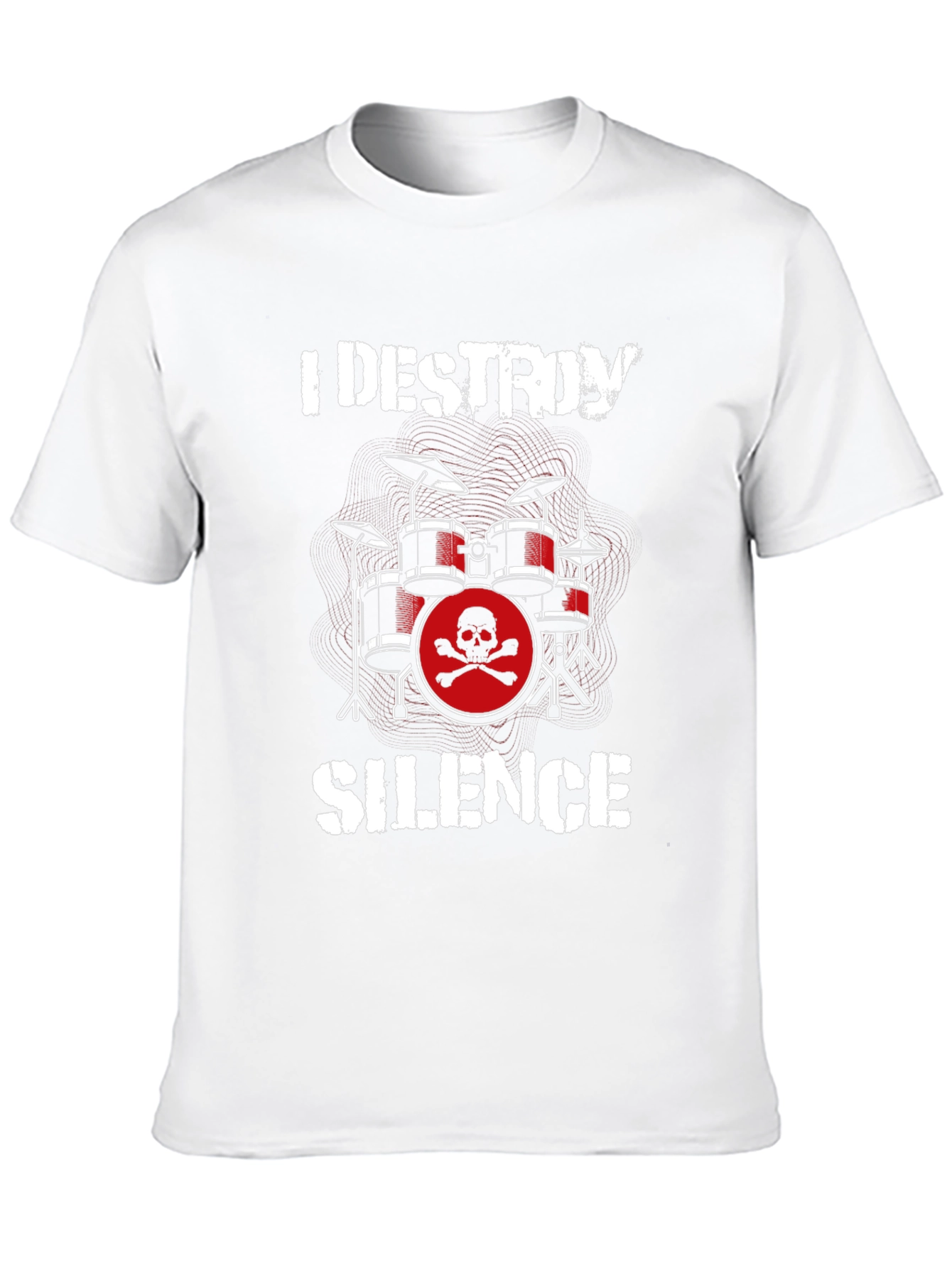 I Destroy Silence Drummer T-Shirt - Rock Band Tee