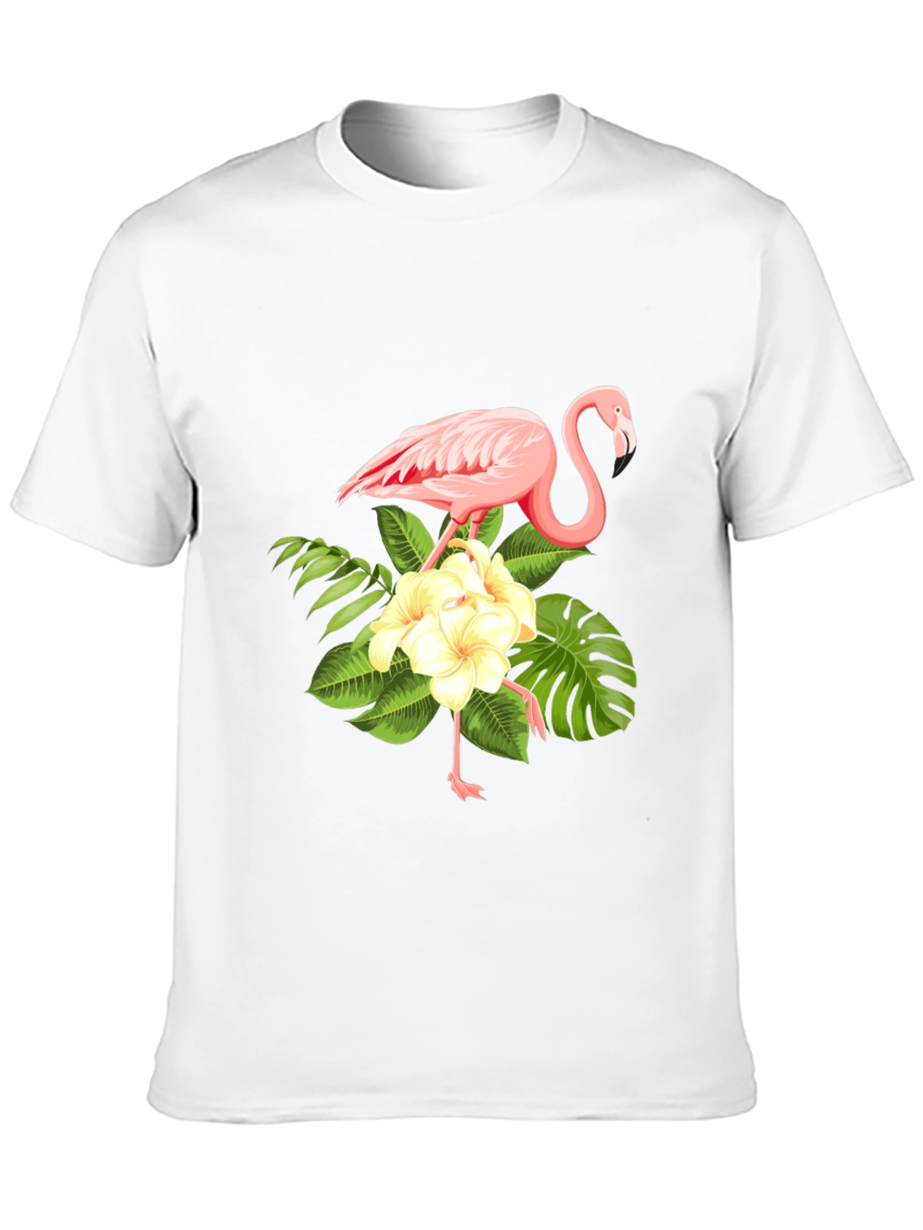 Flamingo Floral Print T-Shirt