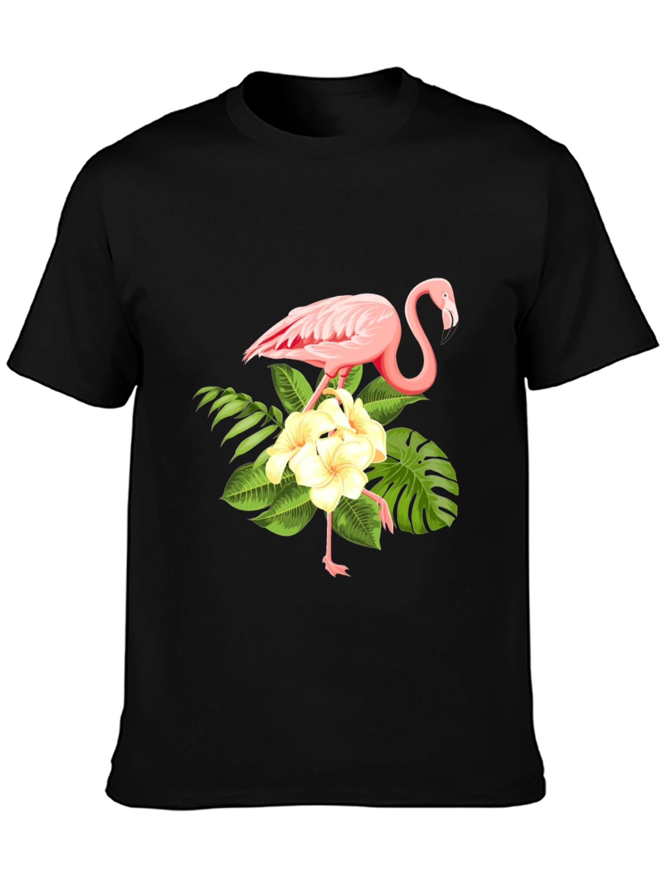Flamingo Floral Print T-Shirt
