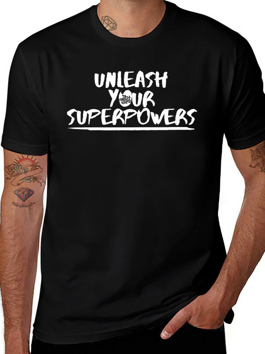 Unleash Your Superpowers Black Graphic Tee