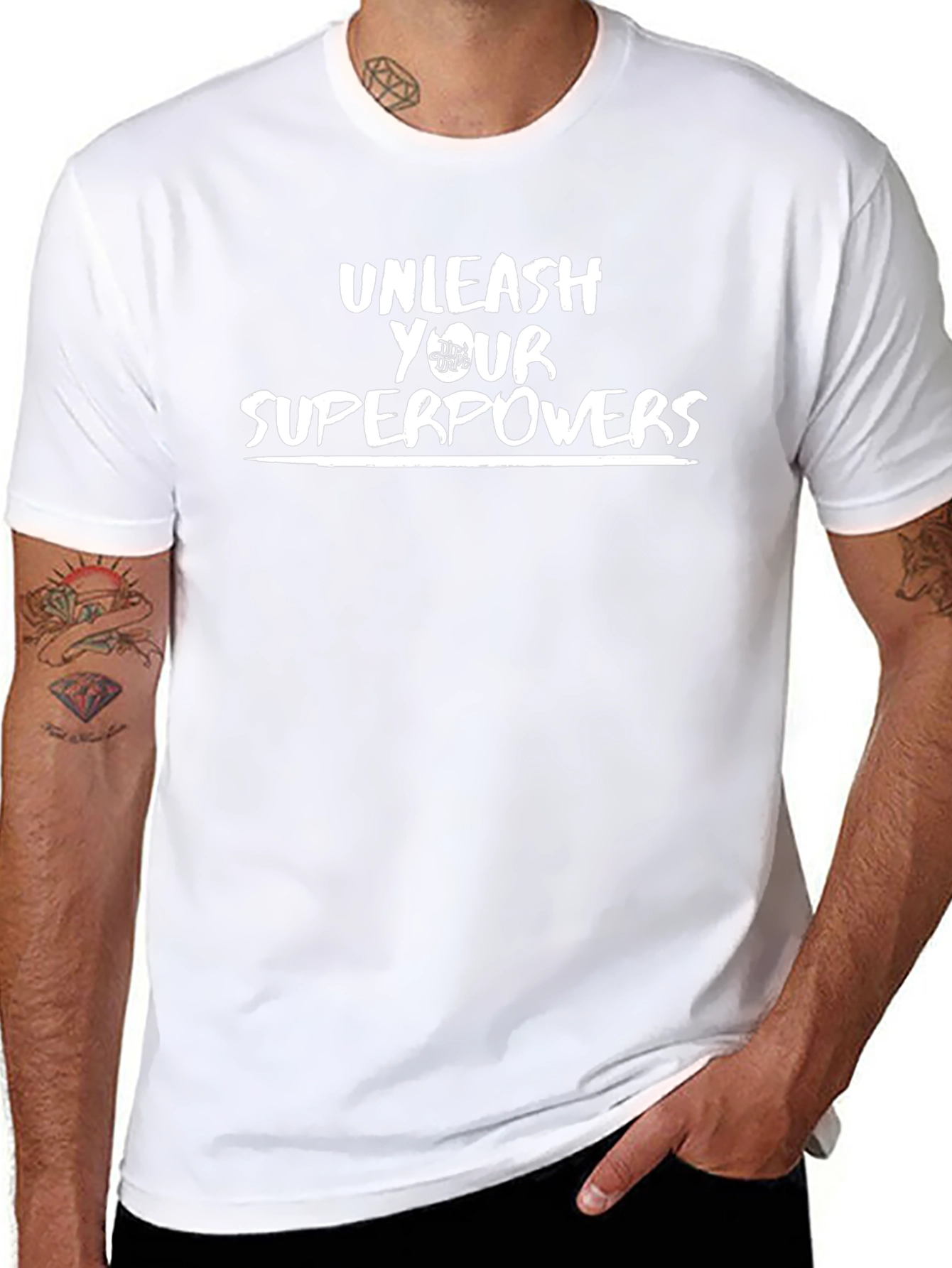 Unleash Your Superpowers Black Graphic Tee