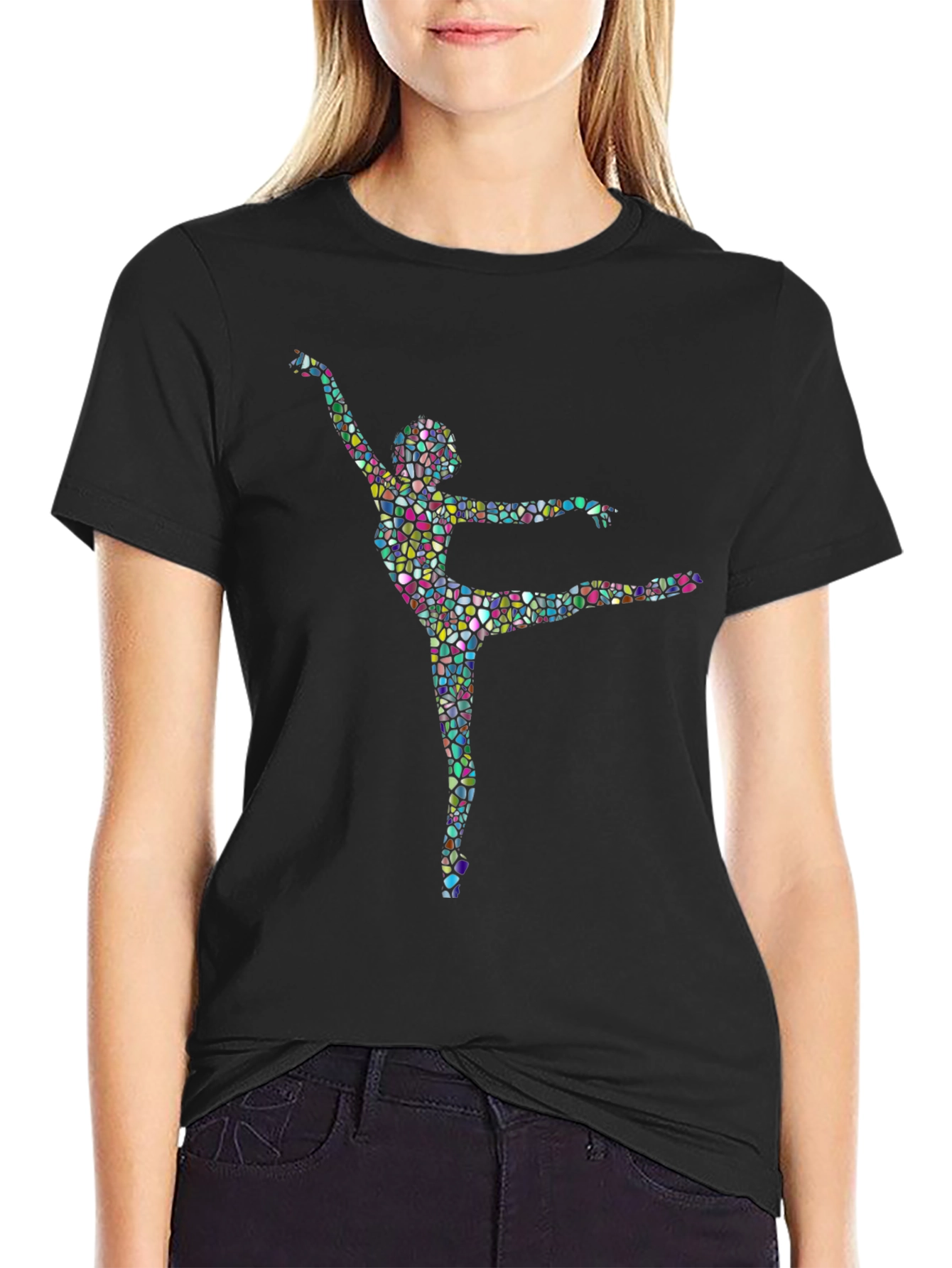 Ballerina Mosaic Black T-Shirt
