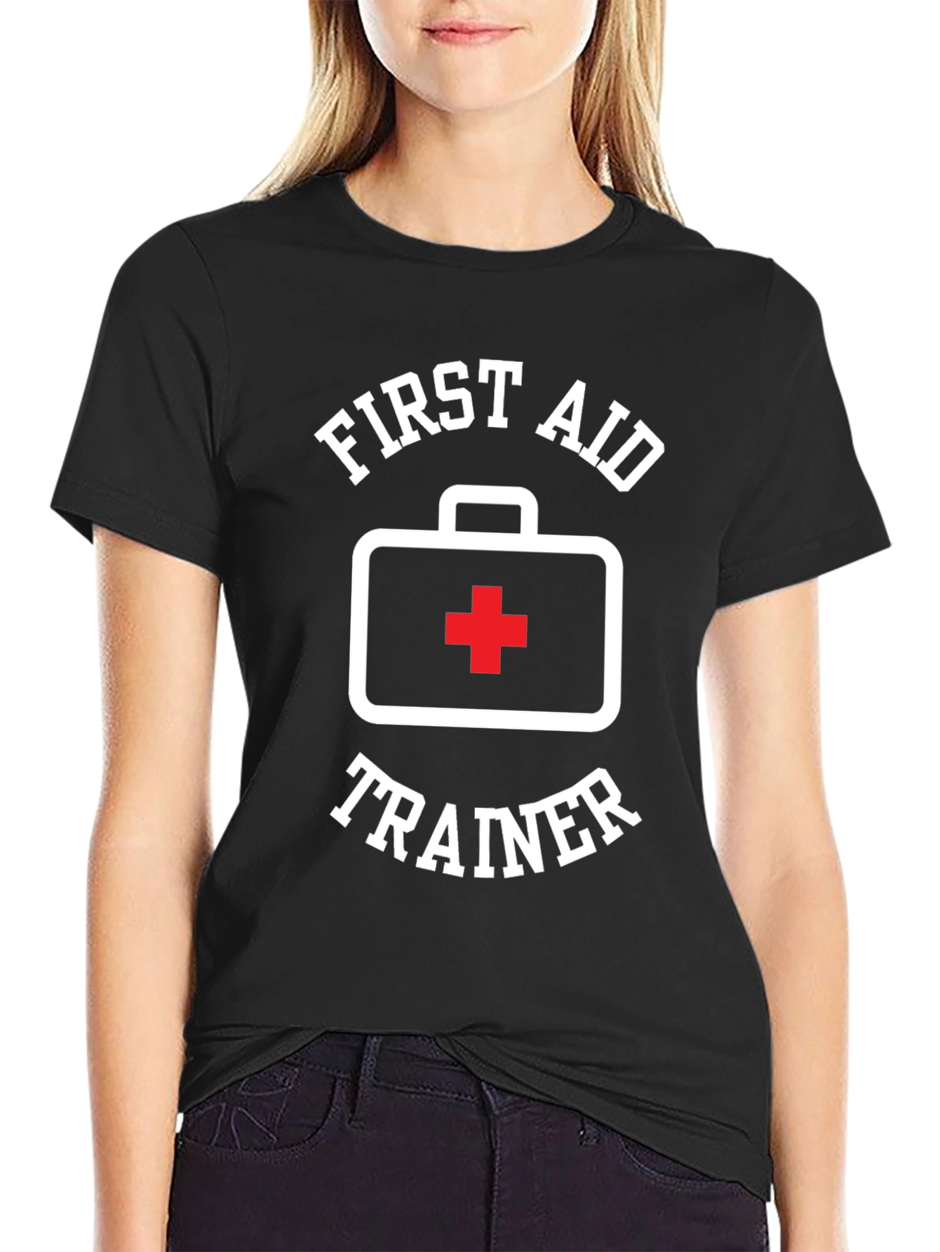 First Aid Trainer Black T-Shirt