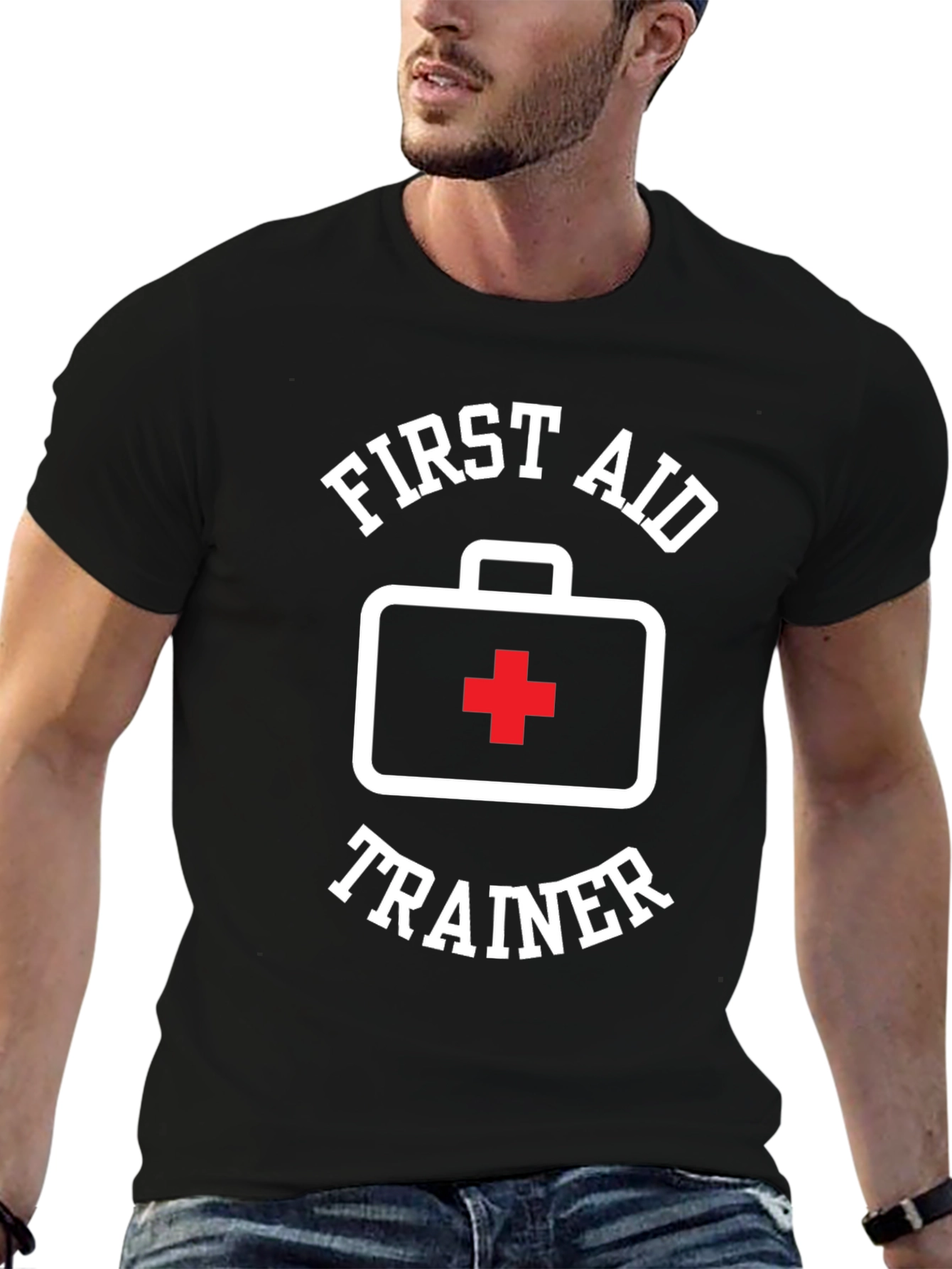 First Aid Trainer Black T-Shirt