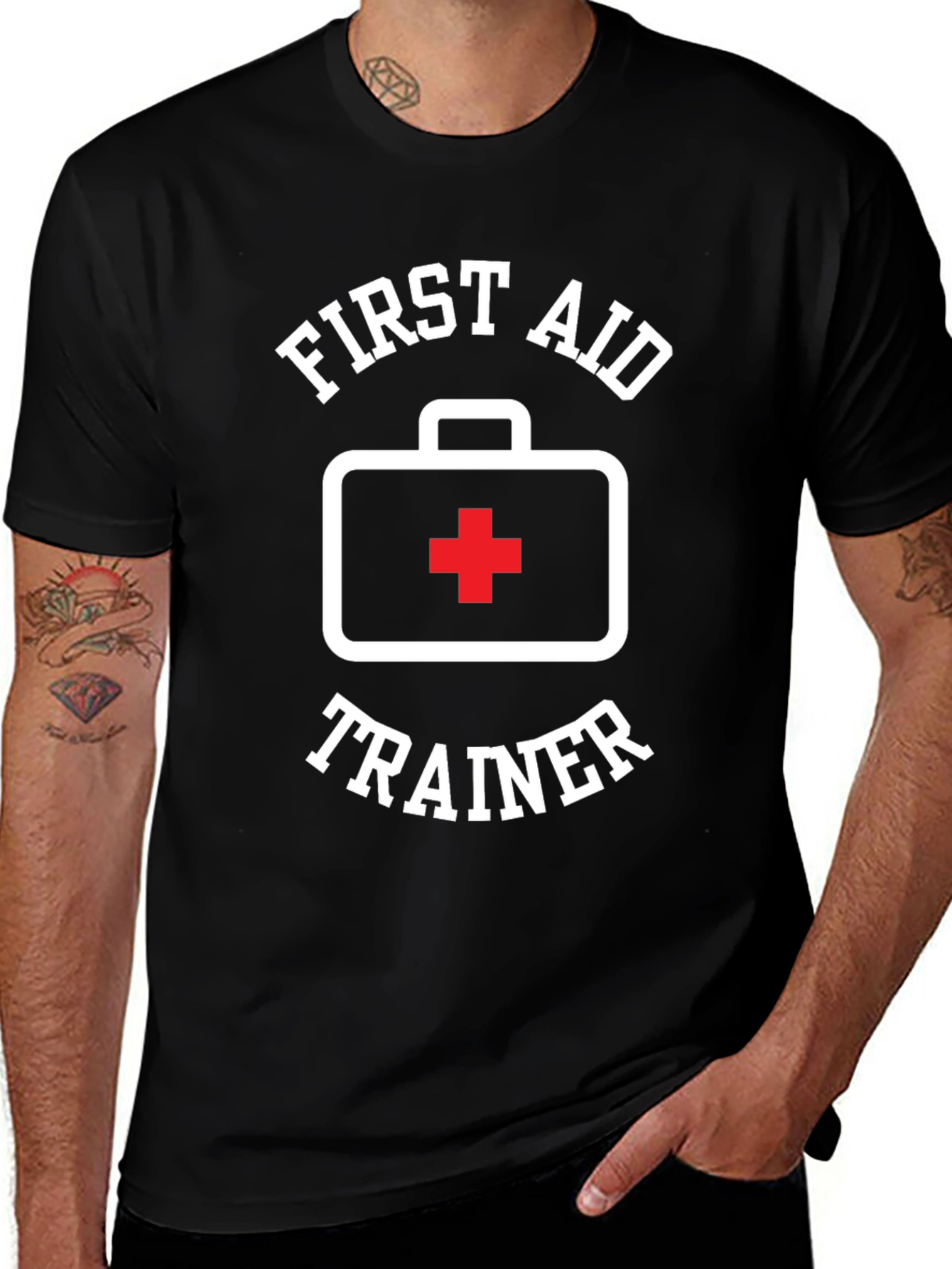 First Aid Trainer Black T-Shirt