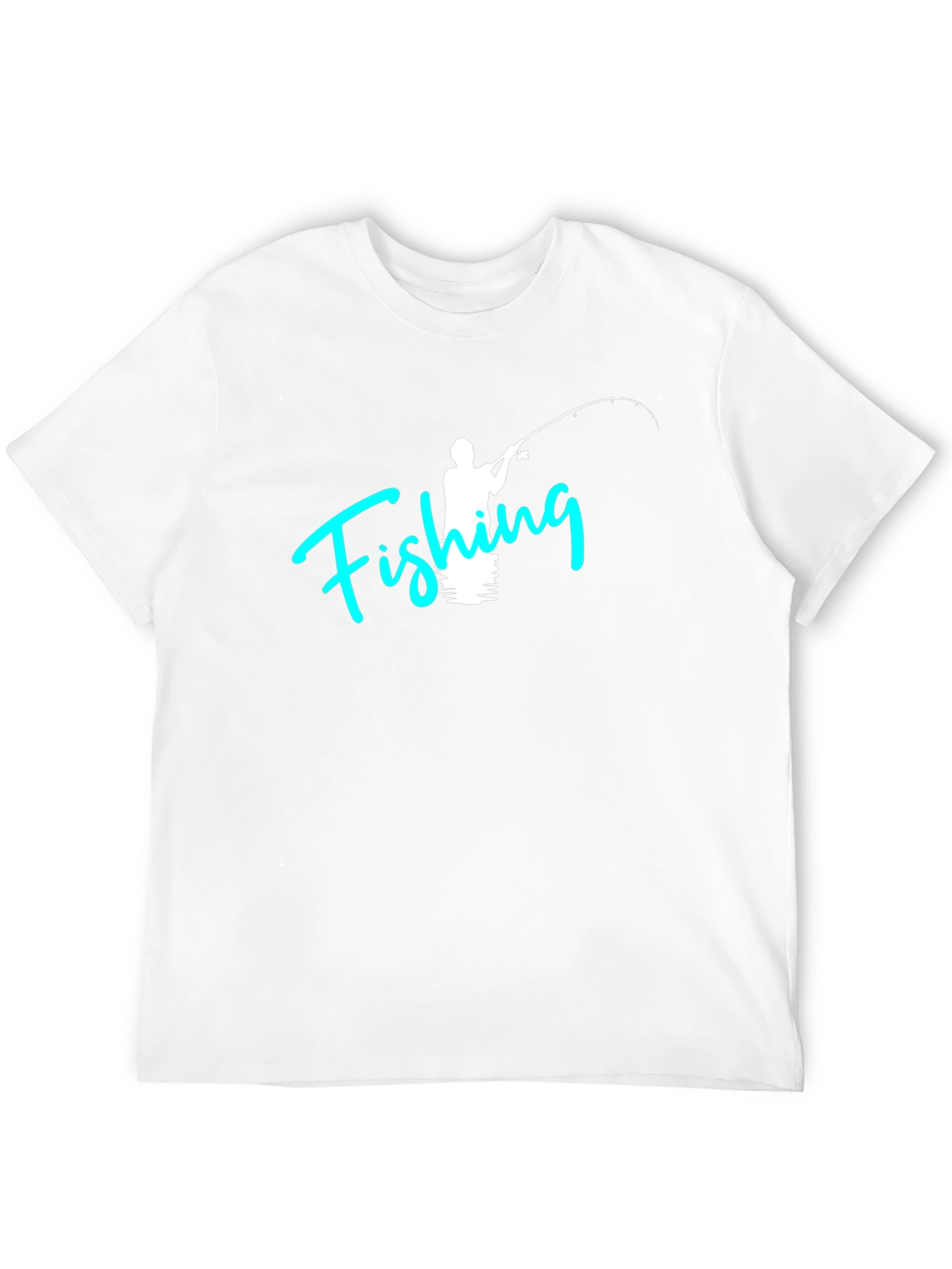 Fishing Graphic Tee - Black Cotton T-Shirt