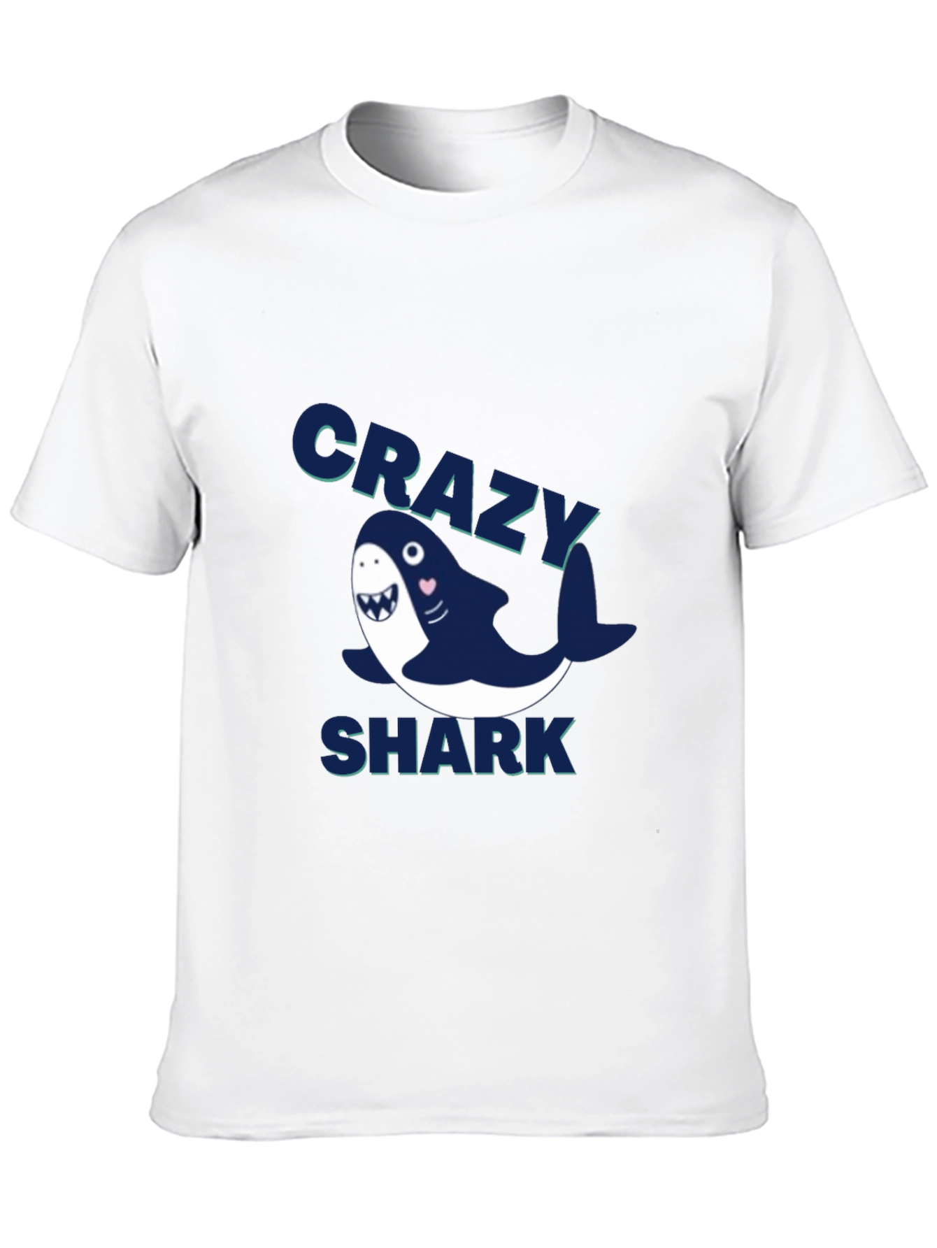 Crazy Shark Graphic Tee - Mens Black T-Shirt