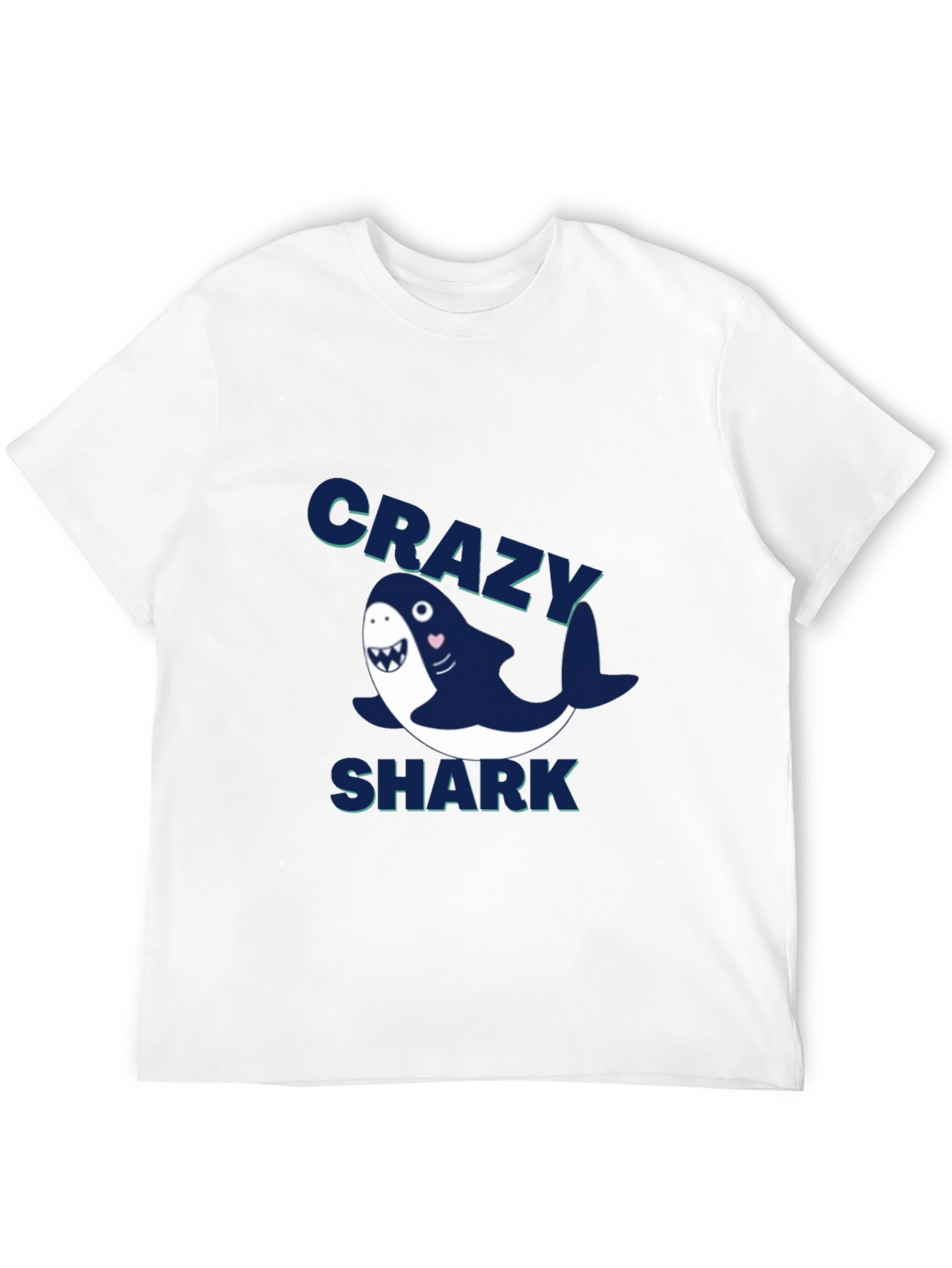 Crazy Shark Graphic Tee - Mens Black T-Shirt