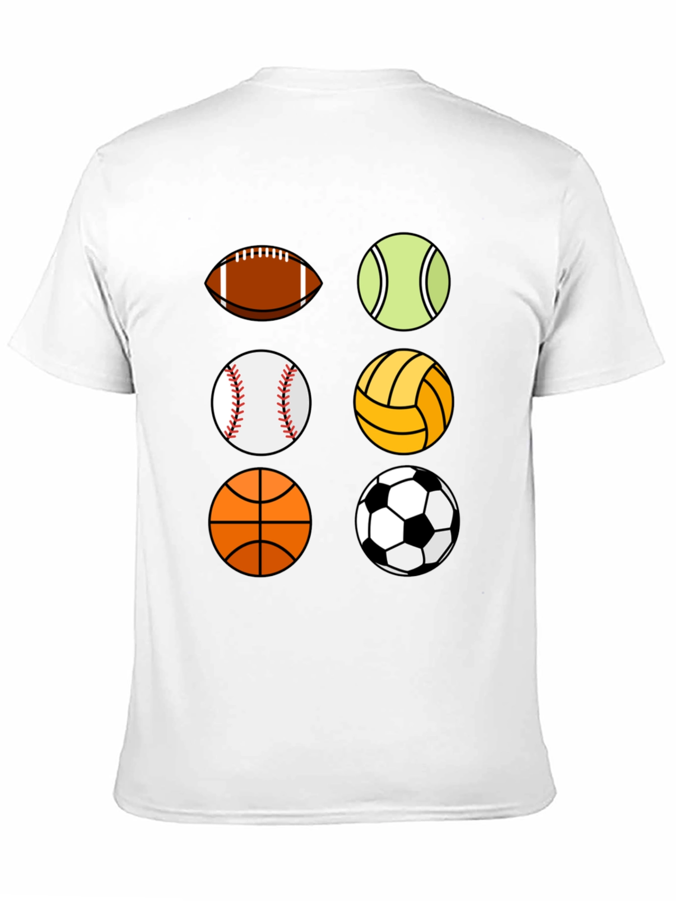 Sports Balls Graphic Print Mens T-Shirt