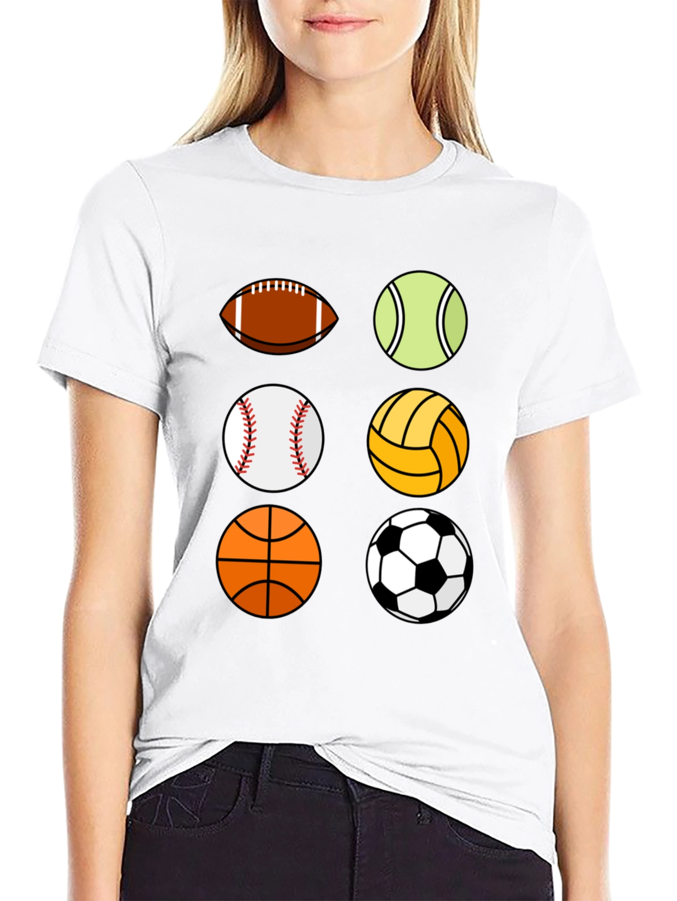 Sports Balls Graphic Print Mens T-Shirt