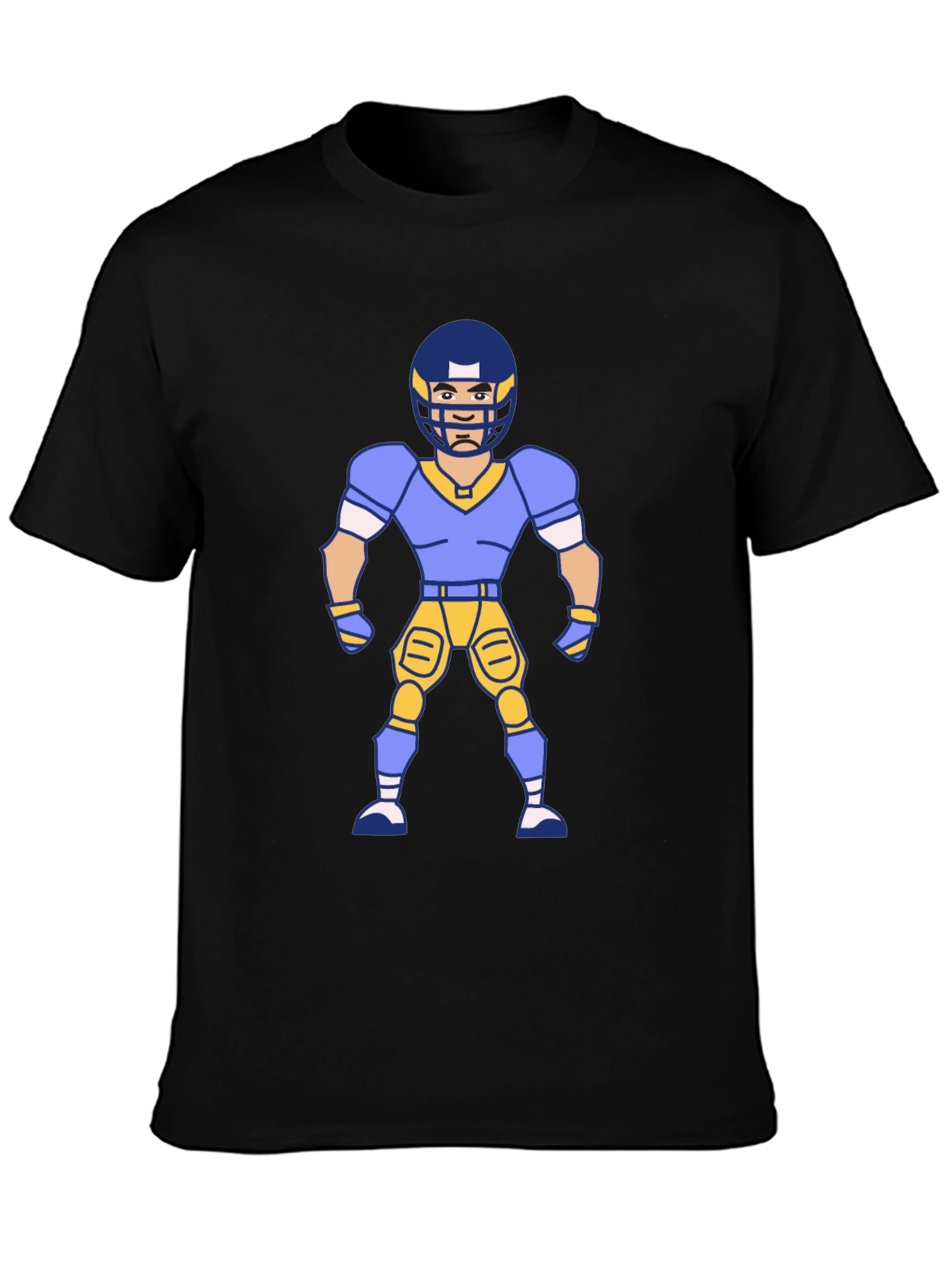 Cartoon Football Player Graphic T-Shirt