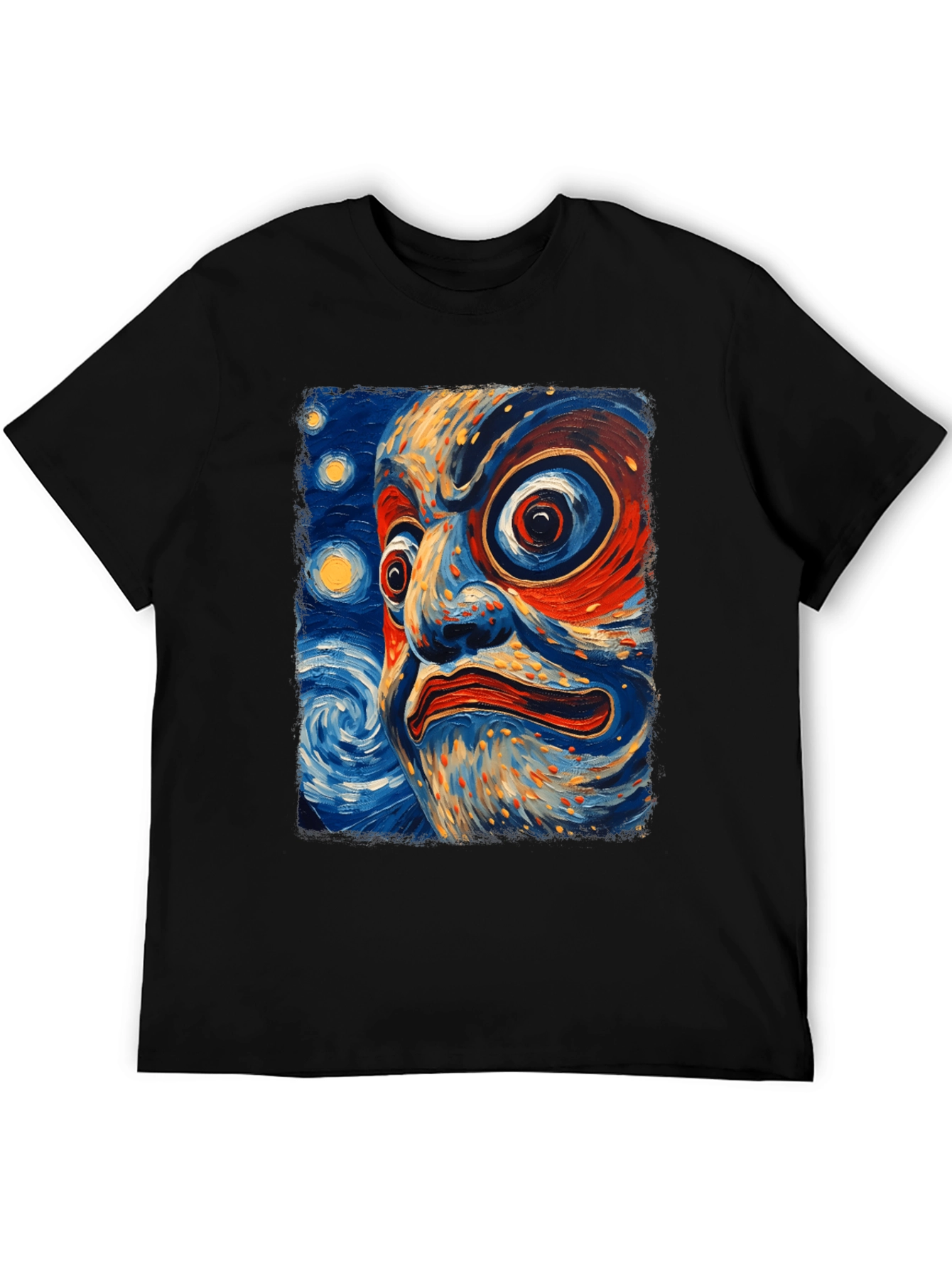Dramatic Face Art Graphic T-Shirt