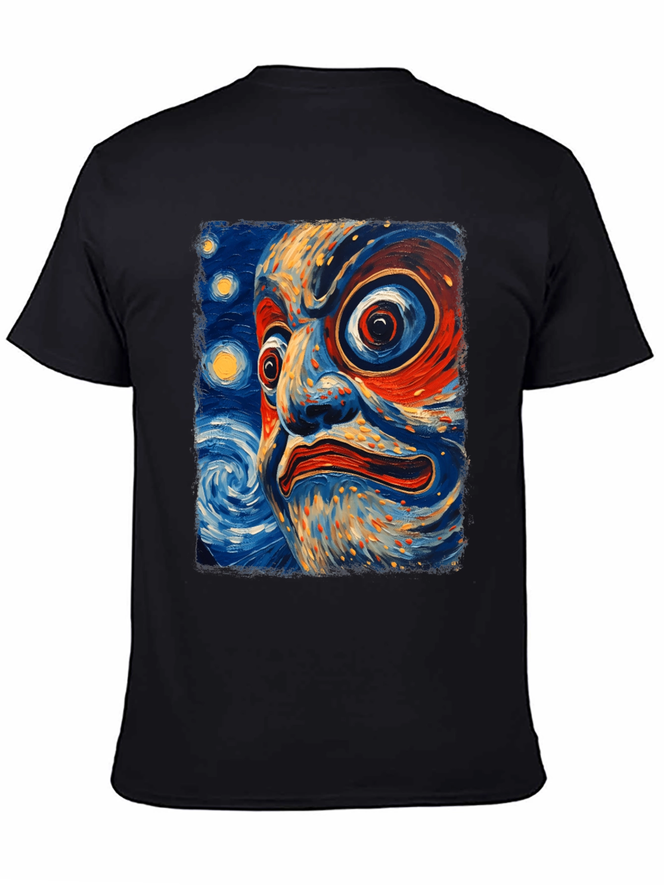 Dramatic Face Art Graphic T-Shirt