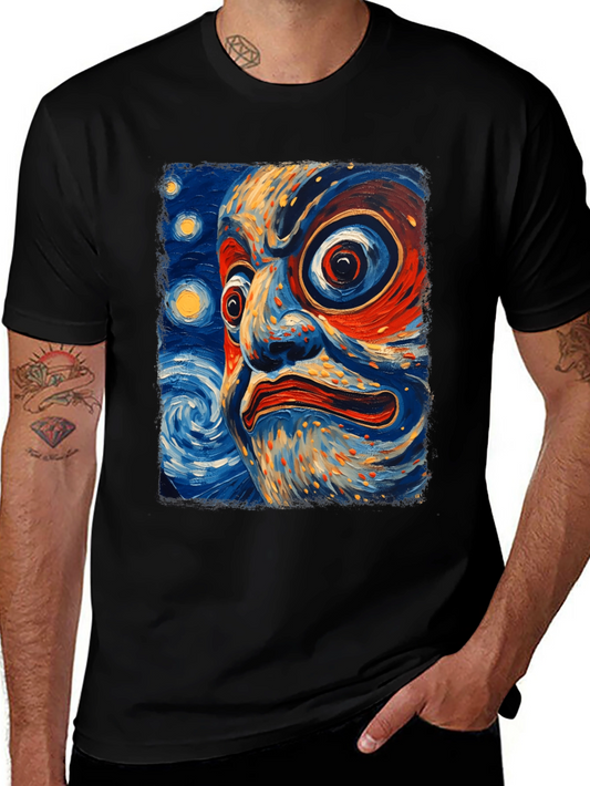 Dramatic Face Art Graphic T-Shirt