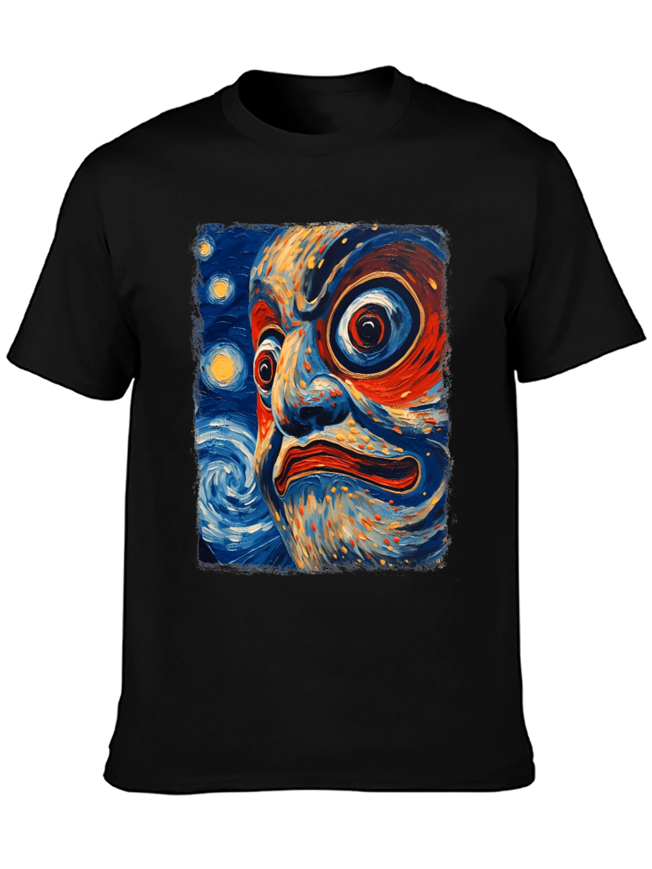 Dramatic Face Art Graphic T-Shirt