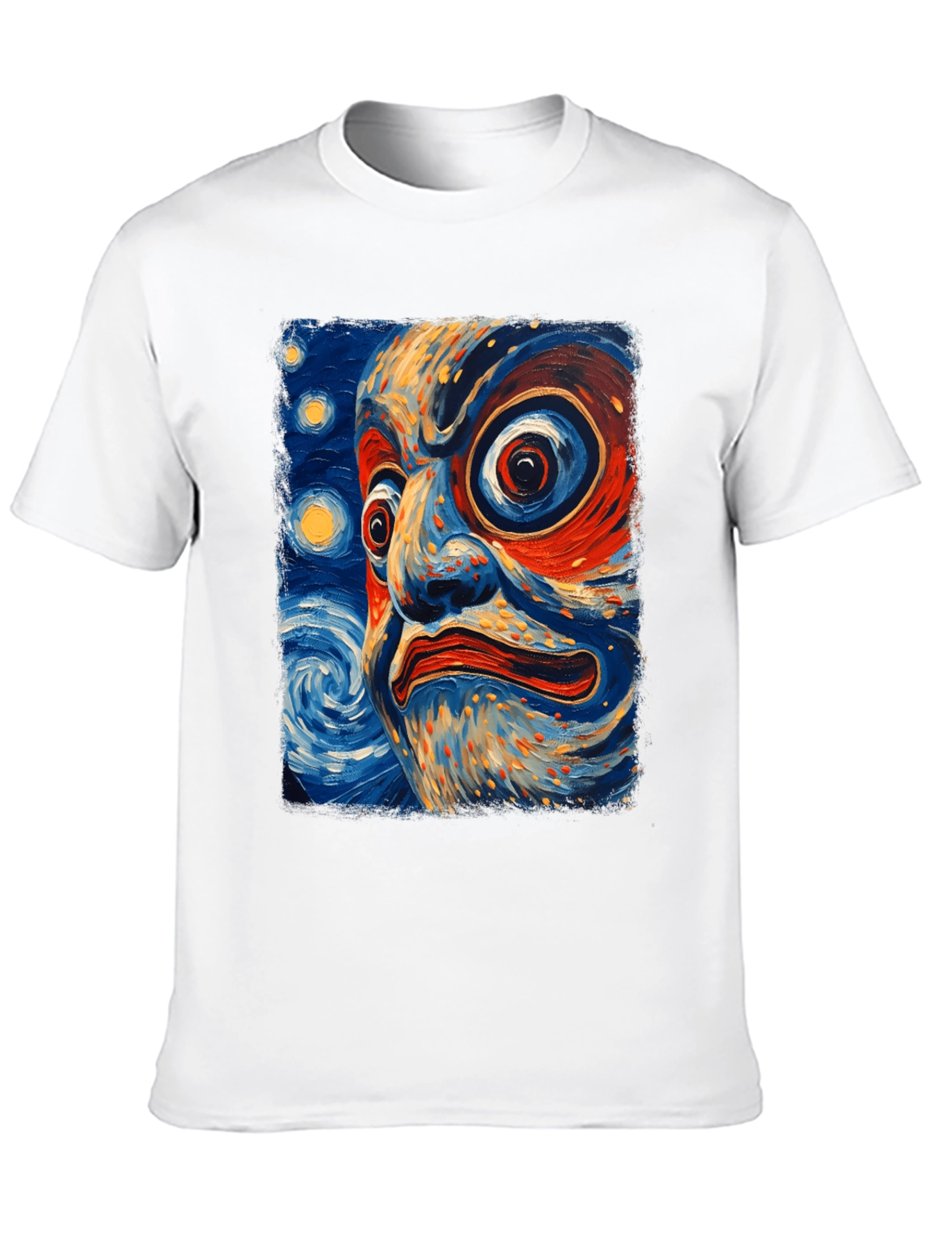 Dramatic Face Art Graphic T-Shirt