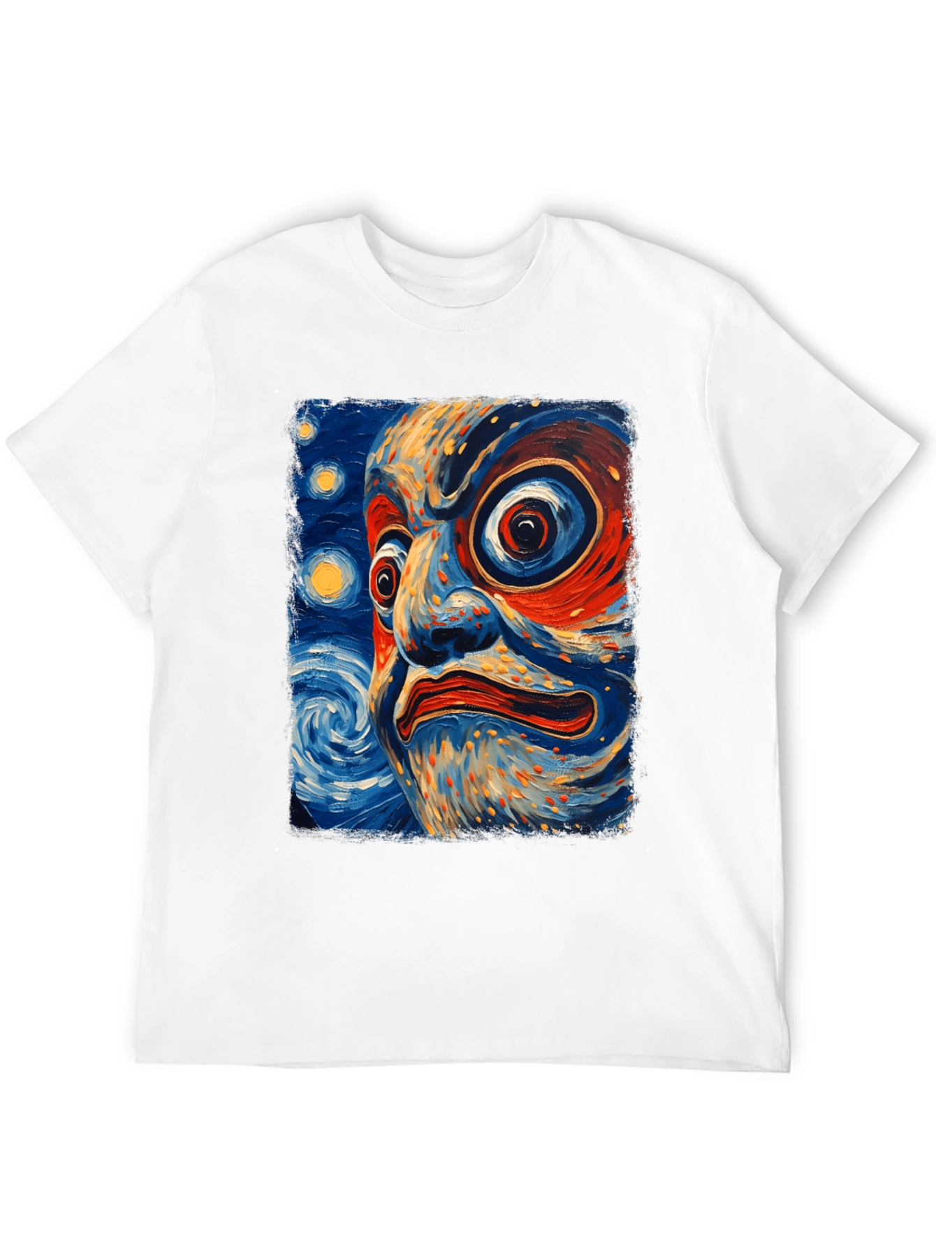 Dramatic Face Art Graphic T-Shirt