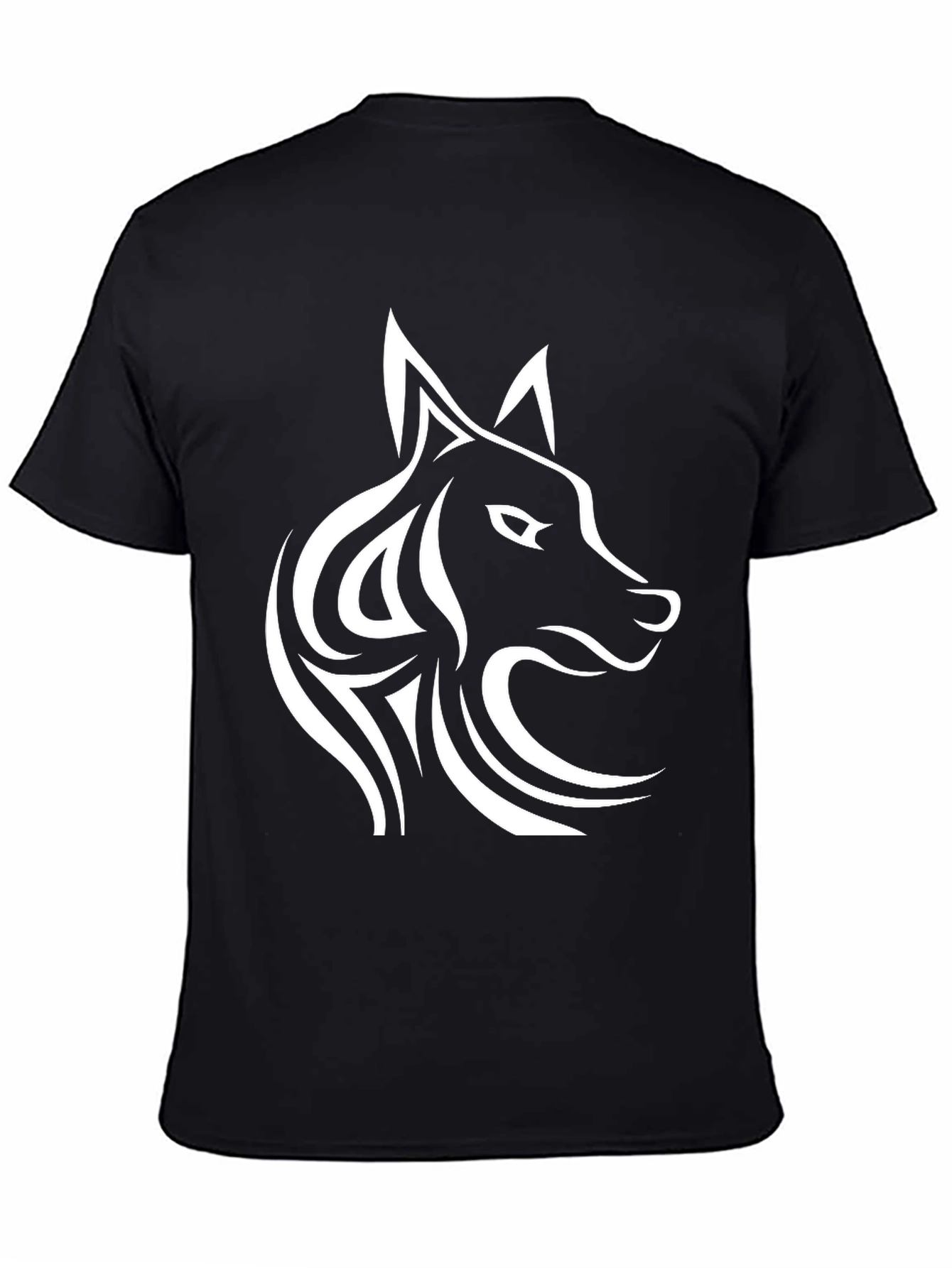 Wolf Graphic Tee - Stylish Mens Black T-Shirt