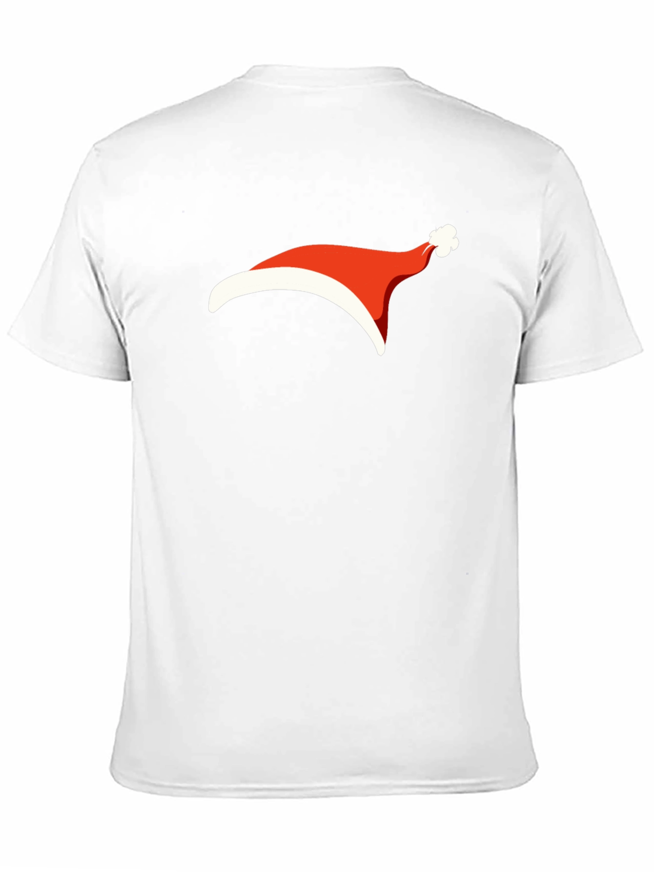 Festive Santa Hat Graphic Tee - Black