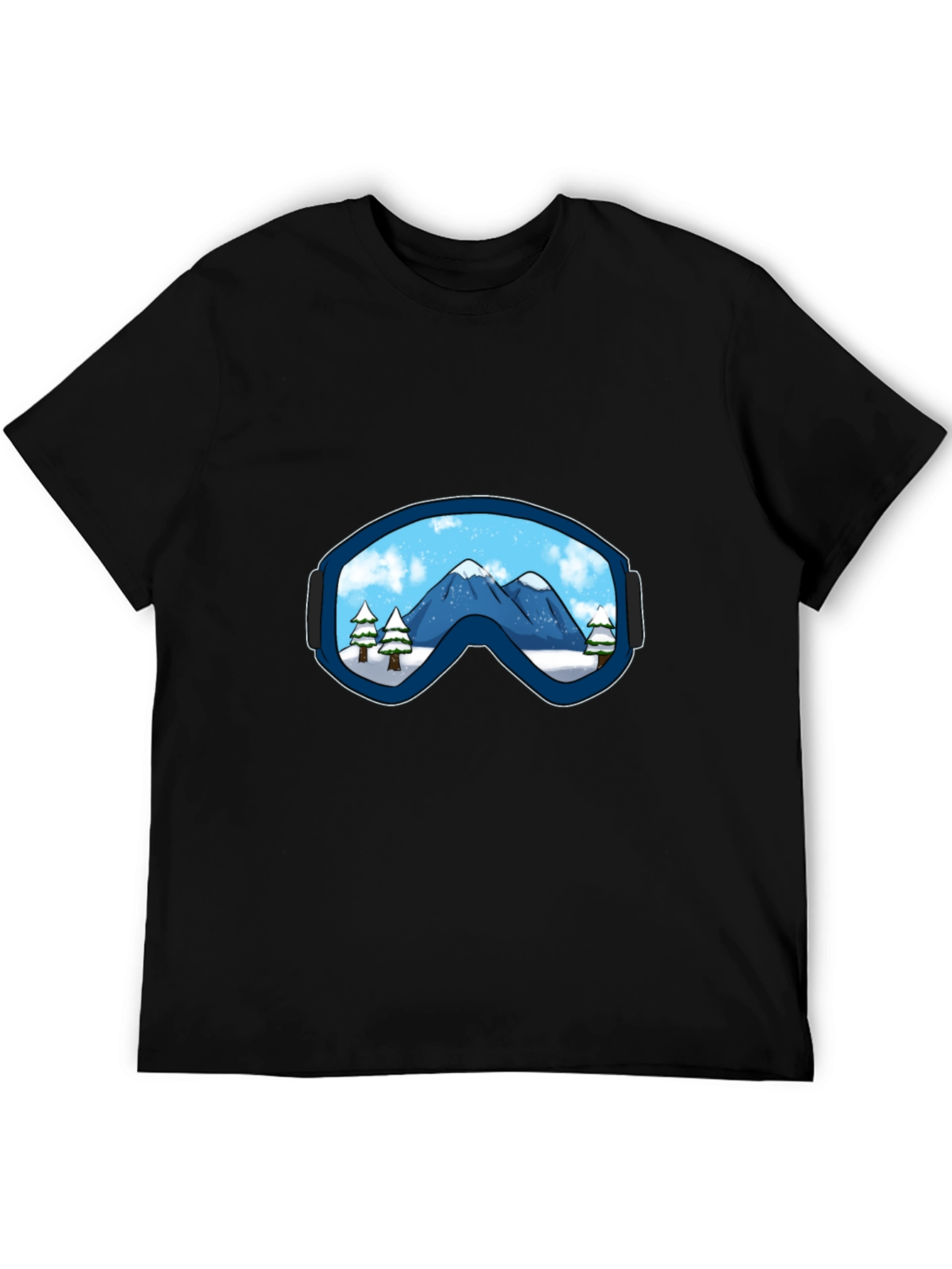 Mountain View Ski Goggles Graphic Tee - Black