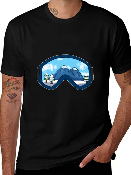 Mountain View Ski Goggles Graphic Tee - Black